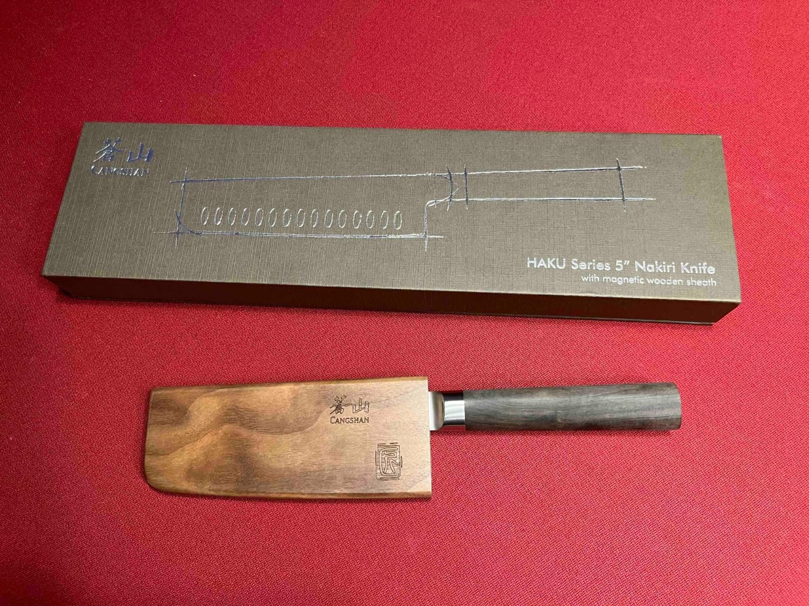 Cangshan HAKU Series 5-Inch Nakiri Knife with Sheath, X-7 Damascus Steel Customer Review Cangshan HAKU Series 5-Inch Nakiri Knife with Sheath, X-7 Damascus Steel - Customer Photo 1