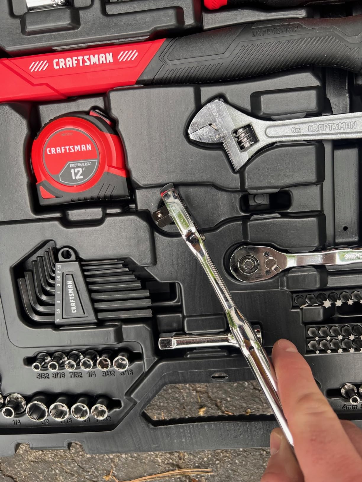 CRAFTSMAN 102-Piece Tool Kit for Home and Car, Durable Hand Tools Set with SAE and Metric Socket Set, Screwdrivers, Wrench, Hammer, Pliers, Knife, Hex Keys, Specialty Bits, Tape Measure (CMMT99449) - Customer Photo 1