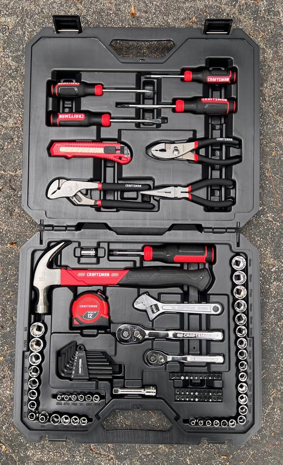 CRAFTSMAN 102-Piece Tool Kit for Home and Car, Durable Hand Tools Set with SAE and Metric Socket Set, Screwdrivers, Wrench, Hammer, Pliers, Knife, Hex Keys, Specialty Bits, Tape Measure (CMMT99449) - Customer Photo 2