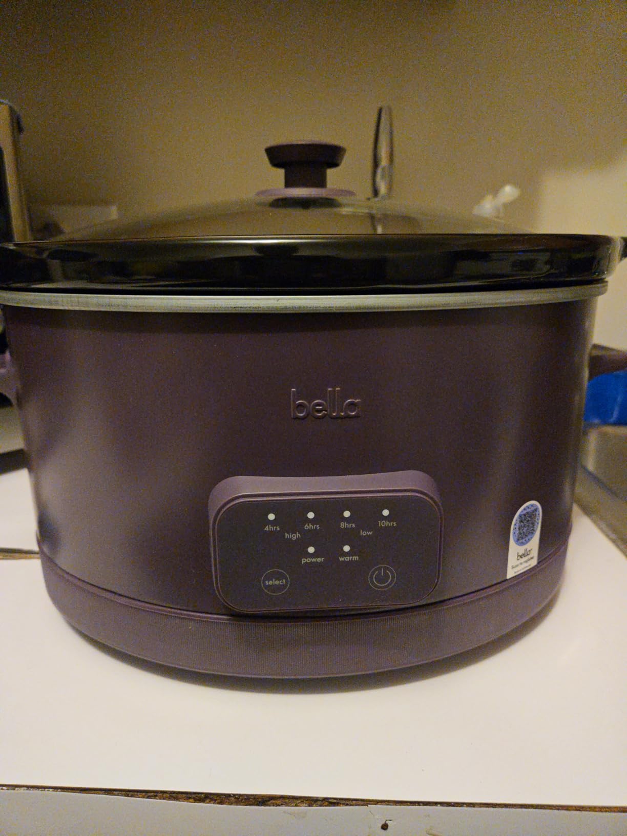 Bella 6.0 Qt Programmable Slow Cooker, Ceramic Nonstick Coating, Adjustable Temperature & Cooking Times, Dishwasher Safe Stoneware Pot, Oatmilk customer photo 1