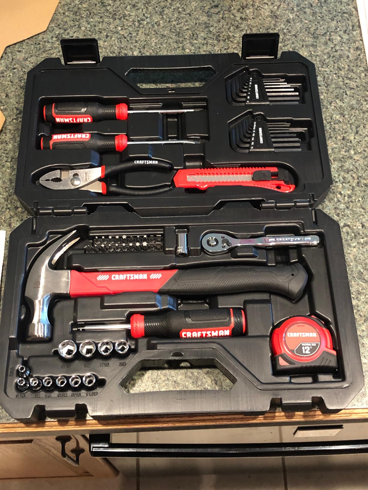 CRAFTSMAN 57 Piece Mechanics Tool Set Home Tool Set, Sockets, Ratchet, Screwdrivers, Hammer, Pliers, Hex Keys, Specialty Bits Hand Tools (CMMT99447) - Customer Photo 1
