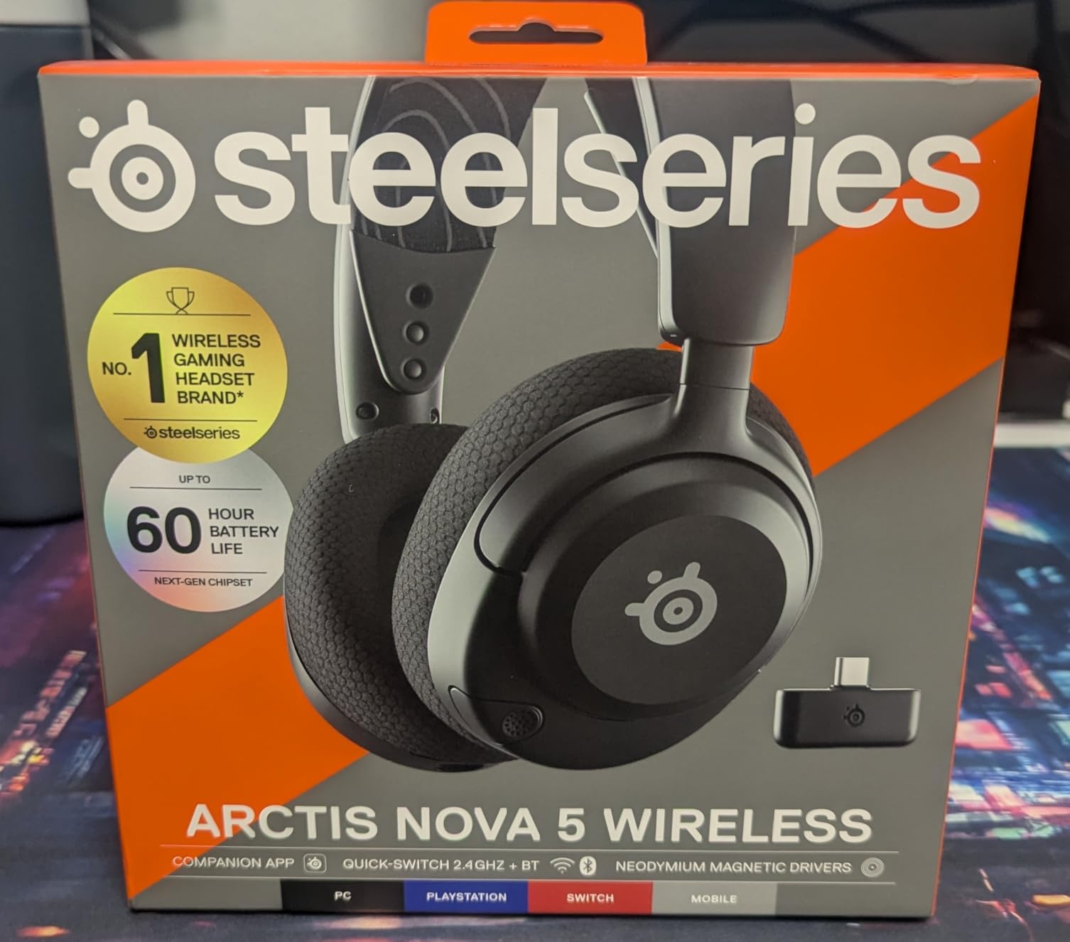 SteelSeries Arctis Nova 5 Wireless Multi-System Gaming Headset - Neodymium Magnetic Drivers, 100+ Audio Presets, 60 HR Battery, 2.4GHz or BT, ClearCast Gen2.X Mic, PC, PS5, PS4, Switch, Mobile customer photo 1