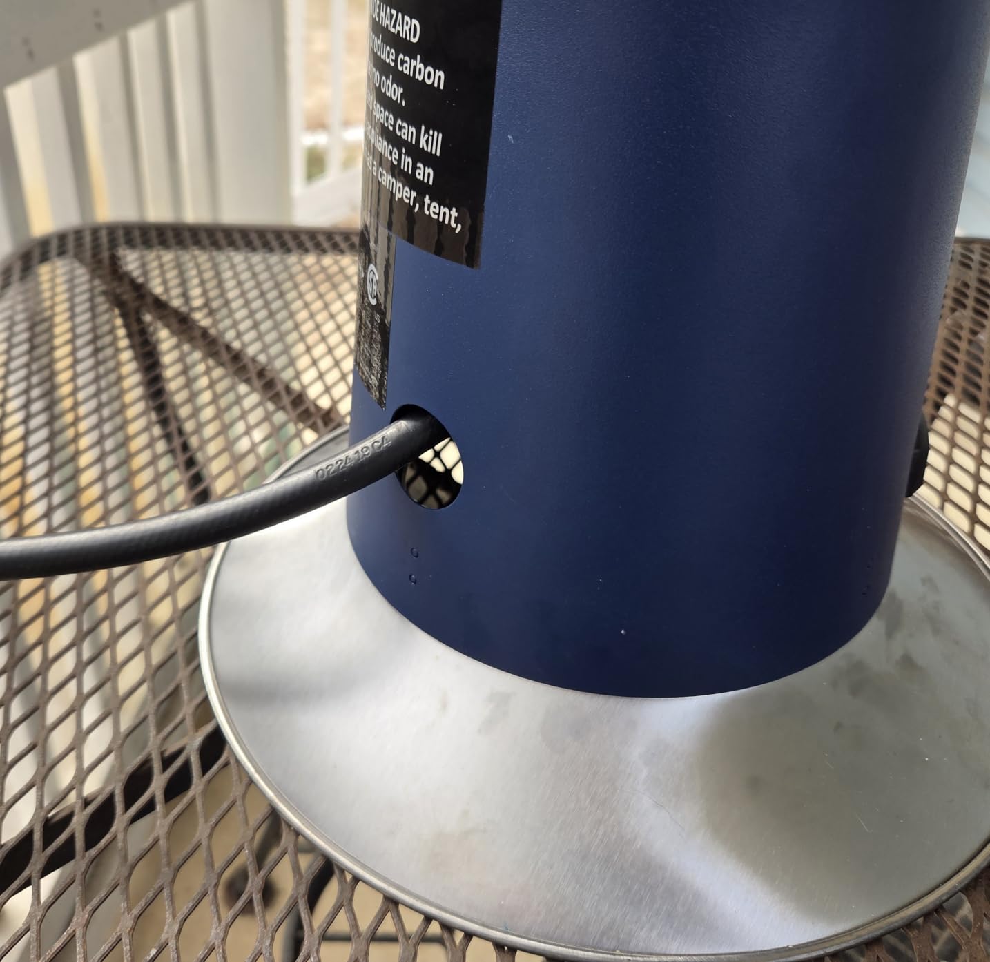 Cuisinart Portable Tabletop Patio Heater, 11,000 BTU Outdoor Propane Heater with Safety Tilt Switch and Adjustable Heat, Burner Screen Guard, 30 sq. Foot Heat Range, Gray Customer Review Cuisinart Portable Tabletop Patio Heater, 11,000 BTU Outdoor Propane Heater with Safety Tilt Switch and Adjustable Heat, Burner Screen Guard, 30 sq. Foot Heat Range, Gray - Customer Photo 1
