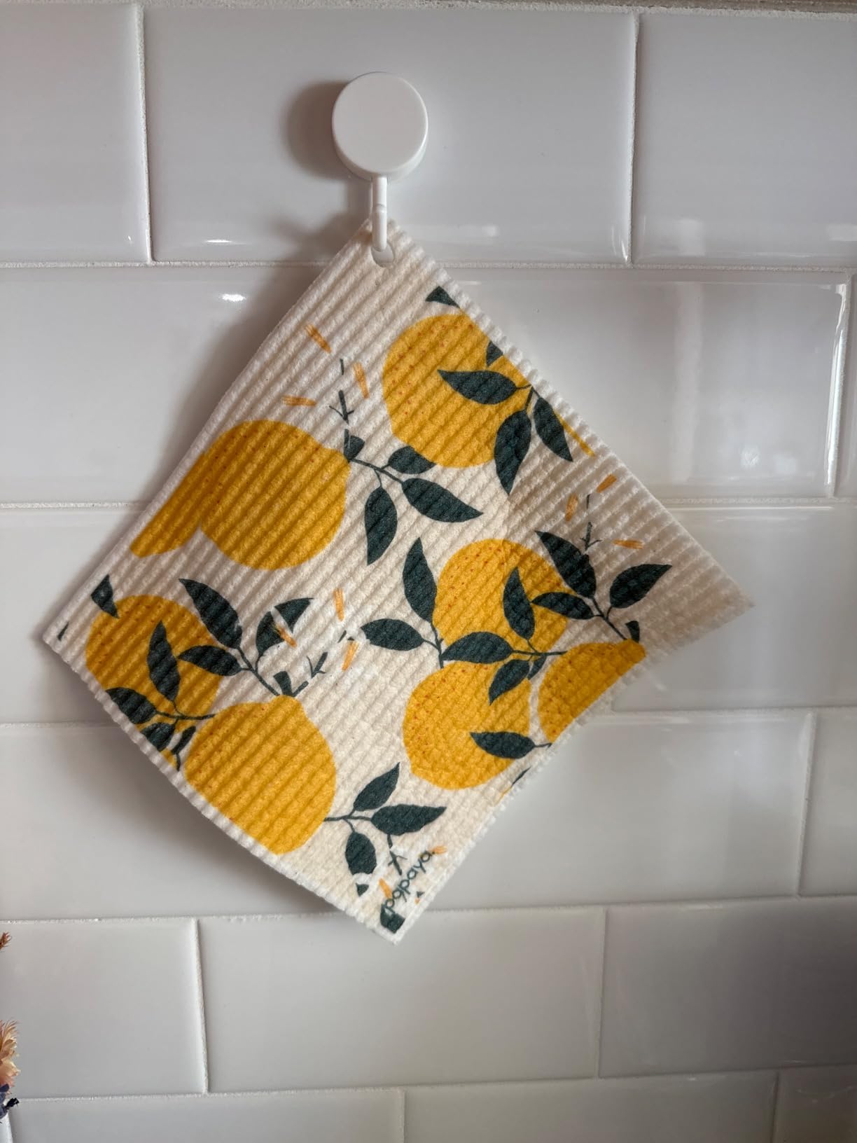 Papaya Reusable Paper Towels, Premium Swedish Dishcloths with Hook, Non-Scratch Reusable Paper Towel, 1 Sheet Replaces 17 Rolls - 2 Sheets, 1 Hook - Customer Photo 2
