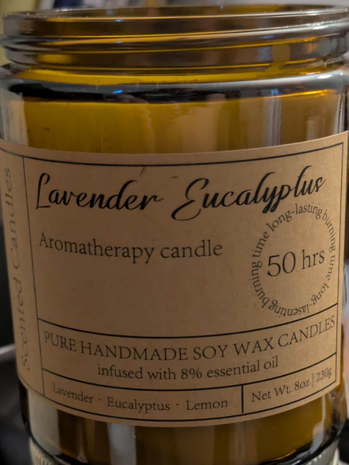 Lavender Eucalyptus Candles for Home Scented - 8oz Aromatherapy Candles for Relaxation Anxiety Stress Relief Non Toxic, Calming Candles Gifts for Women Soothing Relaxing Bath Yoga Meditation - Customer Photo 2