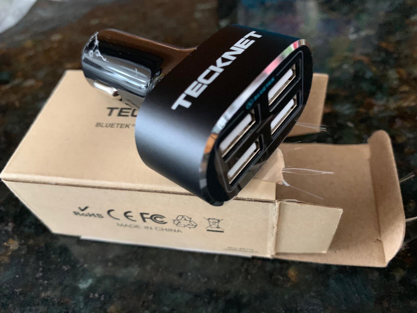 TECKNET USB Car Charger, 54W 4-Port Car USB Charger Multi Port Adapter, QC 3.0 Port Cigarette Lighter Charger, Fast Charging Adapter, Compatible with iPhone 15 Pro Max/15 Plus/15/14/13 (Dark Black) Customer Review TECKNET USB Car Charger, 54W 4-Port Car USB Charger Multi Port Adapter, QC 3.0 Port Cigarette Lighter Charger, Fast Charging Adapter, Compatible with iPhone 15 Pro Max/15 Plus/15/14/13 (Dark Black) - Customer Photo 2
