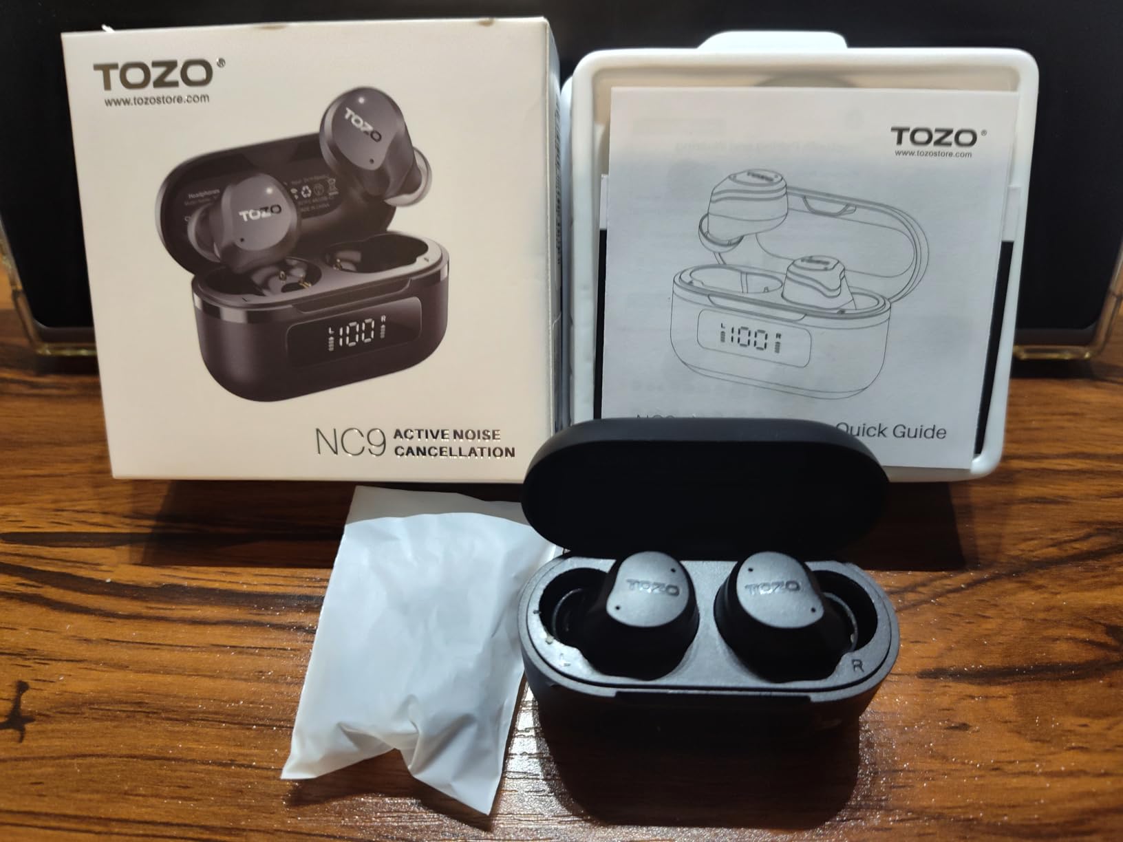 TOZO NC9 Hybrid Active Noise Cancelling Wireless Earbuds, 6 Mics ENC Clear Call, IPX8 Waterproof, in Ear Bluetooth 5.3 Headphones Stereo Bass Ear Buds 60H Playtime with LED Display 32 EQs via APP - Customer Photo 1