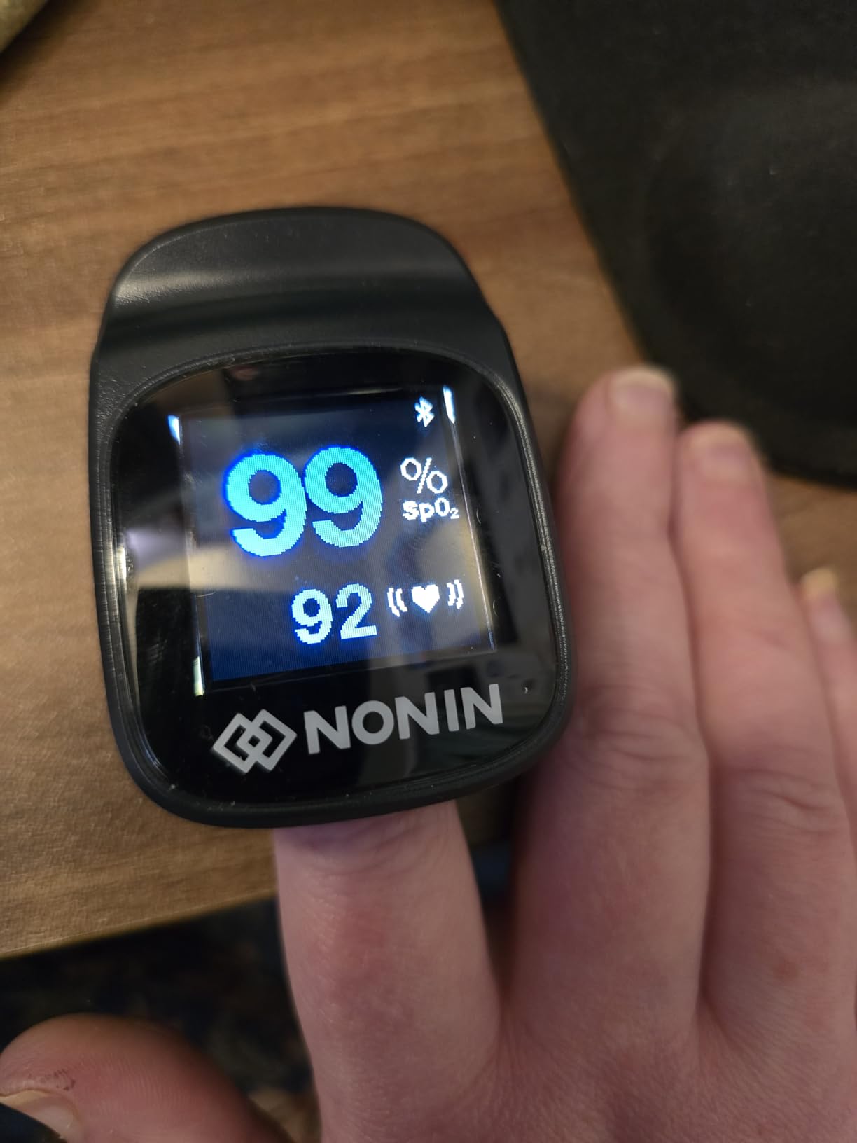 Nonin TruO2 OTC Pulse Oximeter Model 3250 FDA-Cleared, Over-The-Counter Medical Grade Wireless Fingertip Pulse Oximeter Customer Review Nonin TruO2 OTC Pulse Oximeter Model 3250 FDA-Cleared, Over-The-Counter Medical Grade Wireless Fingertip Pulse Oximeter - Customer Photo 2