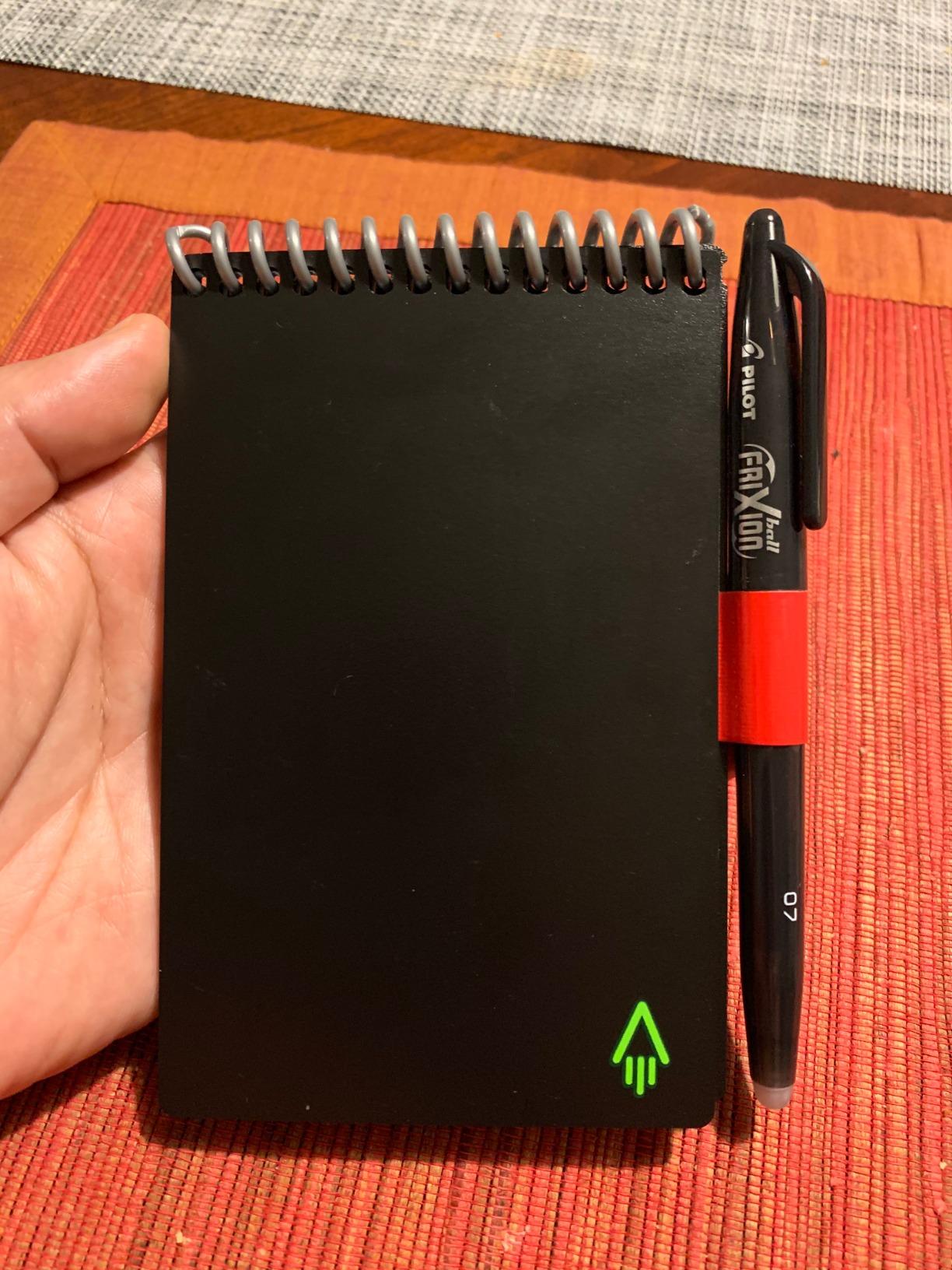 Rocketbook Mini Reusable Smart Notepad, Pocket Size On-The-Go Notebook, 3.5x5.5, Black (Pack of 1) Customer Review Rocketbook Mini Reusable Smart Notepad, Pocket Size On-The-Go Notebook, 3.5x5.5, Black (Pack of 1) - Customer Photo 2
