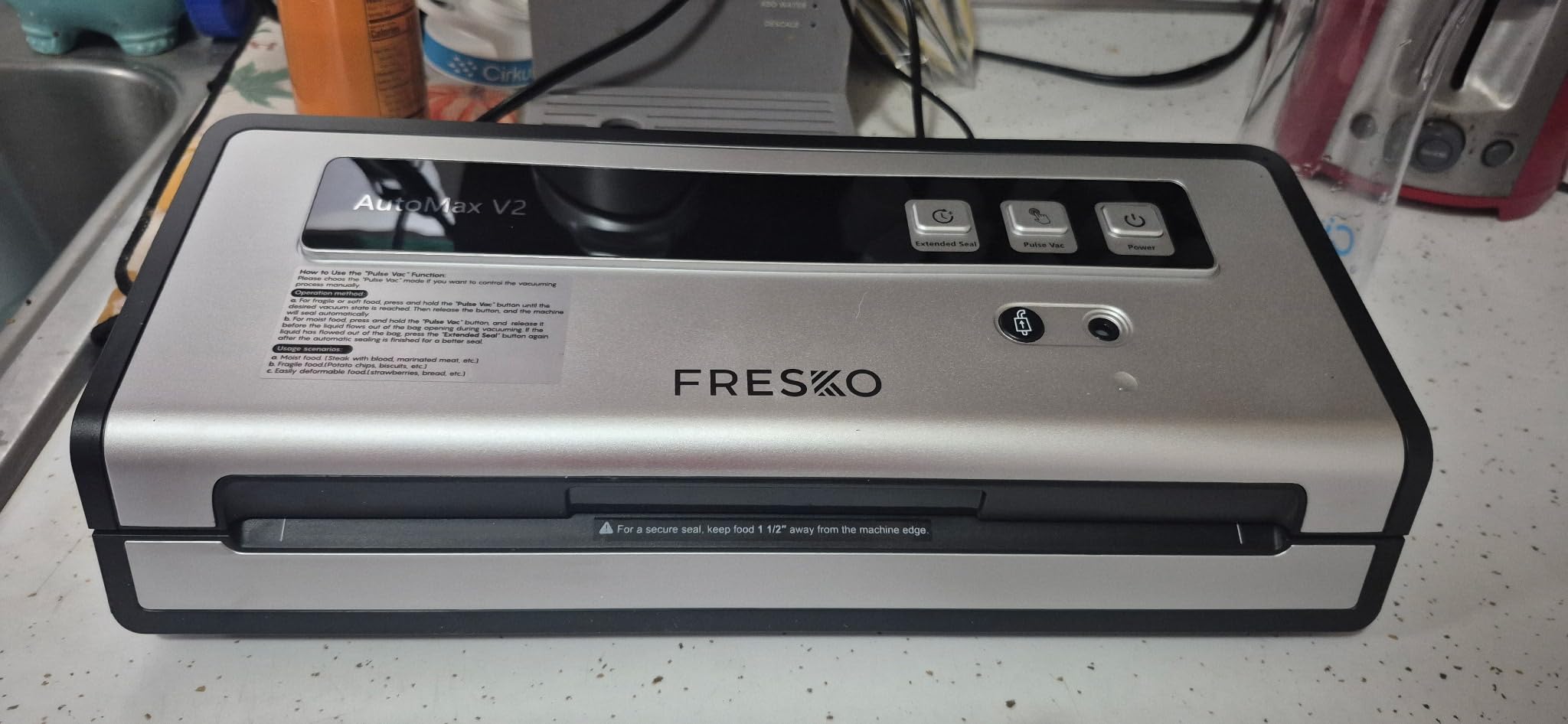 FRESKO Vacuum Sealer Machine with Automatic Bag Detection, Compact Design customer photo 1