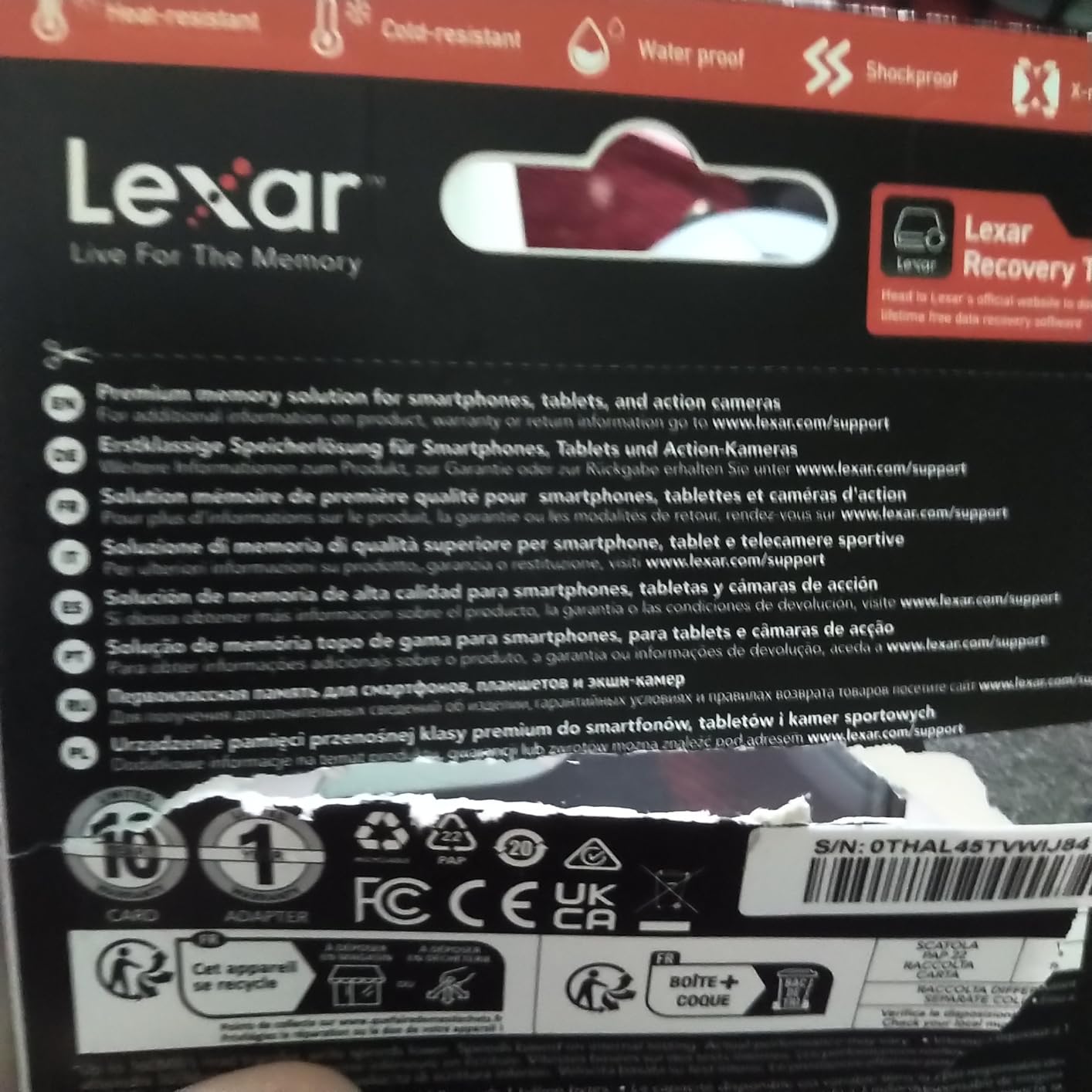 Lexar 256GB Blue Micro SD Card Up to 160MB/s, microSDXC UHS-I Memory Card with SD Adapter, C10, U3, A2, V30, Full HD, 4K UHD, High Speed TF Card Customer Review Lexar 256GB Blue Micro SD Card Up to 160MB/s, microSDXC UHS-I Memory Card with SD Adapter, C10, U3, A2, V30, Full HD, 4K UHD, High Speed TF Card - Customer Photo 2
