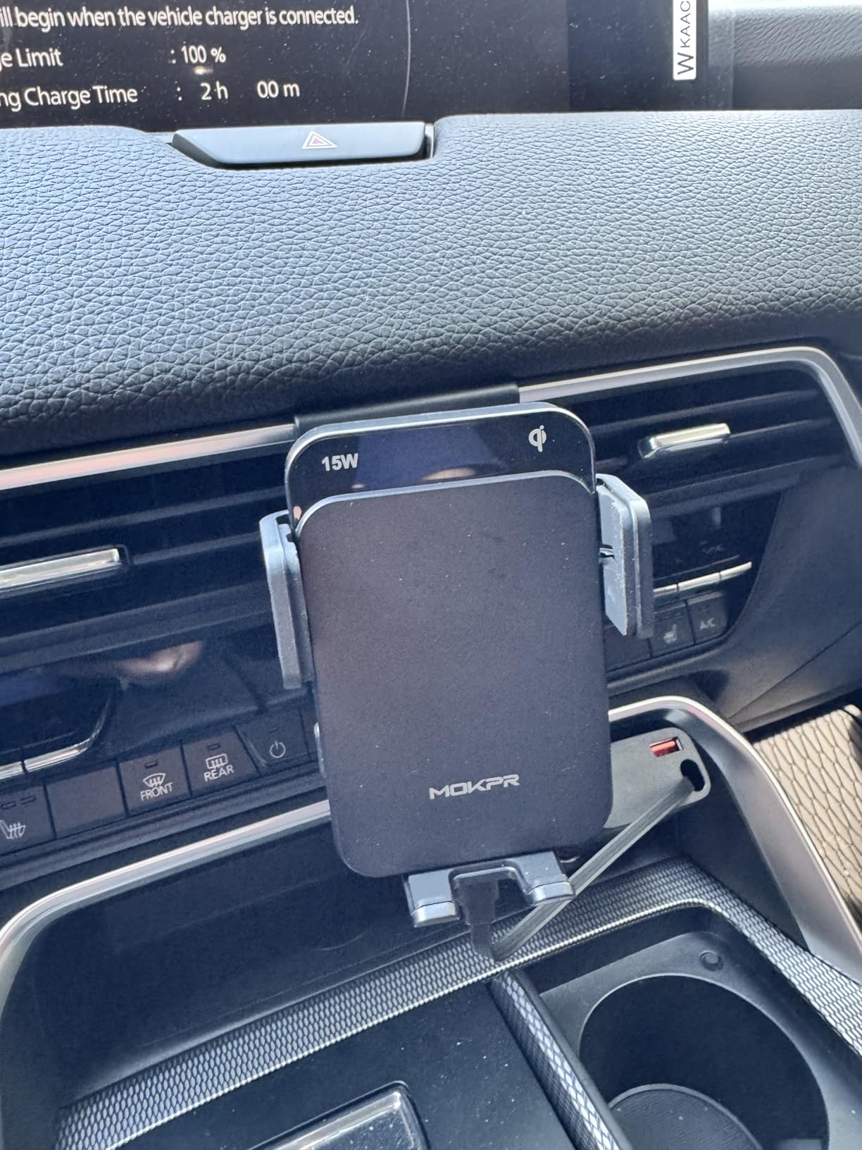 MOKPR Wireless Car Charger, 15W Auto Clamping Car Charger Dash Windshield Air Vent Phone Holder Compatible with iPhone 16 15 14/13/13 Pro/12 pro/12/11/X/8, Samsung S24/S23/S22 Customer Review MOKPR Wireless Car Charger, 15W Auto Clamping Car Charger Dash Windshield Air Vent Phone Holder Compatible with iPhone 16 15 14/13/13 Pro/12 pro/12/11/X/8, Samsung S24/S23/S22 - Customer Photo 5
