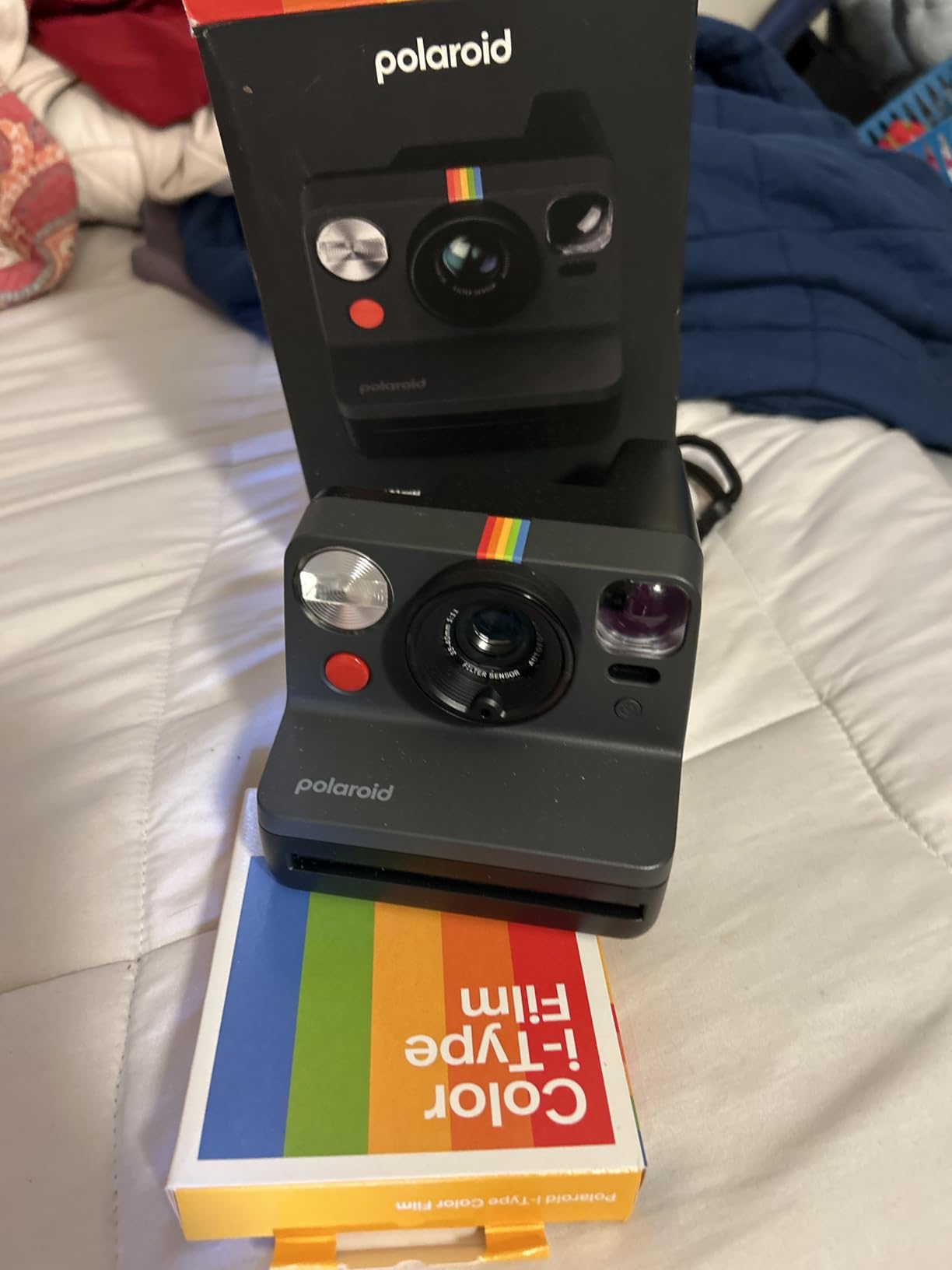 Polaroid Now 3rd Generation I-Type Instant Camera + Film Bundle - Now Black Camera + 16 Color Photos (6560) customer photo 1