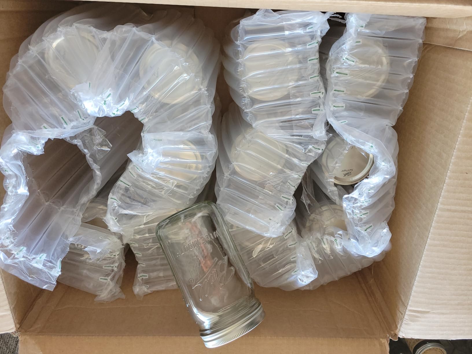 Ball - 32oz Wide Mouth Jars with Lids & Bands 12 Pack Jars, Large Glass Mason Jar for Food Storage with airtight Lid, 0.25 Gallon Glass Jar with Lid and Bands, Set of 12 Customer Review Ball - 32oz Wide Mouth Jars with Lids & Bands 12 Pack Jars, Large Glass Mason Jar for Food Storage with airtight Lid, 0.25 Gallon Glass Jar with Lid and Bands, Set of 12 - Customer Photo 1