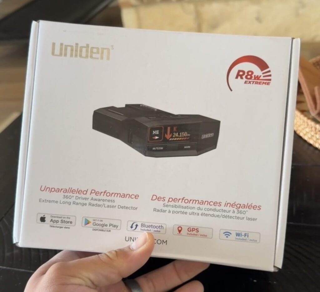Uniden R8W (New Model) Extreme Long Range Laser/Radar Detector, 360° Awareness, Directional Arrows, Wi-Fi, Bluetooth, GPS, Real-Time Voice Alerts, Red Light & Speed Camera Alerts, R/TACH App Customer Review Best Radar Detector