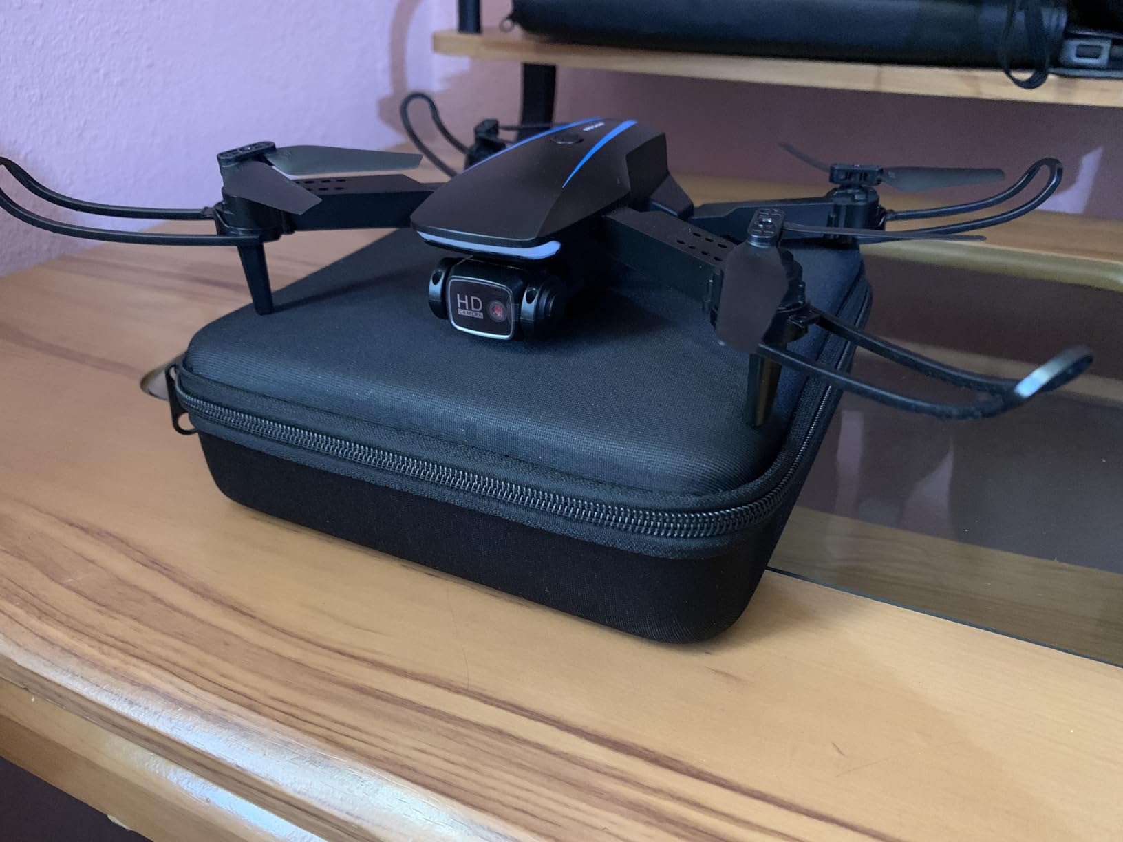 Drone with Camera - Drones for Adults, with 2 Batteries, Carrying Case, Propellers, 1080P HD Foldable Drone with Stable Hover, Trajectory Flight, Gravity Control, One Key Take Off/Land, 3D Flip Customer Review Drone with Camera - Drones for Adults, with 2 Batteries, Carrying Case, Propellers, 1080P HD Foldable Drone with Stable Hover, Trajectory Flight, Gravity Control, One Key Take Off/Land, 3D Flip - Customer Photo 1