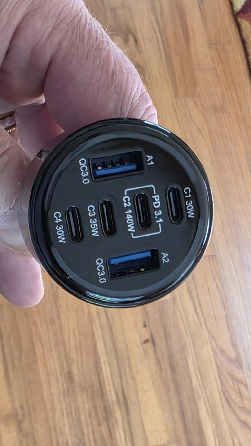 CHIPOFY 300W USB C Car Charger, 6 Ports (4 USB C + 2 USB A) - PD3.1 140W PPS 45W QC 60W Super Fast Charging Car Adapter for MacBook Laptop, iPhone 17 16 Pro Max, iPad, Galaxy S25/S24 Ultra etc Customer Review CHIPOFY 300W USB C Car Charger, 6 Ports (4 USB C + 2 USB A) - PD3.1 140W PPS 45W QC 60W Super Fast Charging Car Adapter for MacBook Laptop, iPhone 17 16 Pro Max, iPad, Galaxy S25/S24 Ultra etc - Customer Photo 1