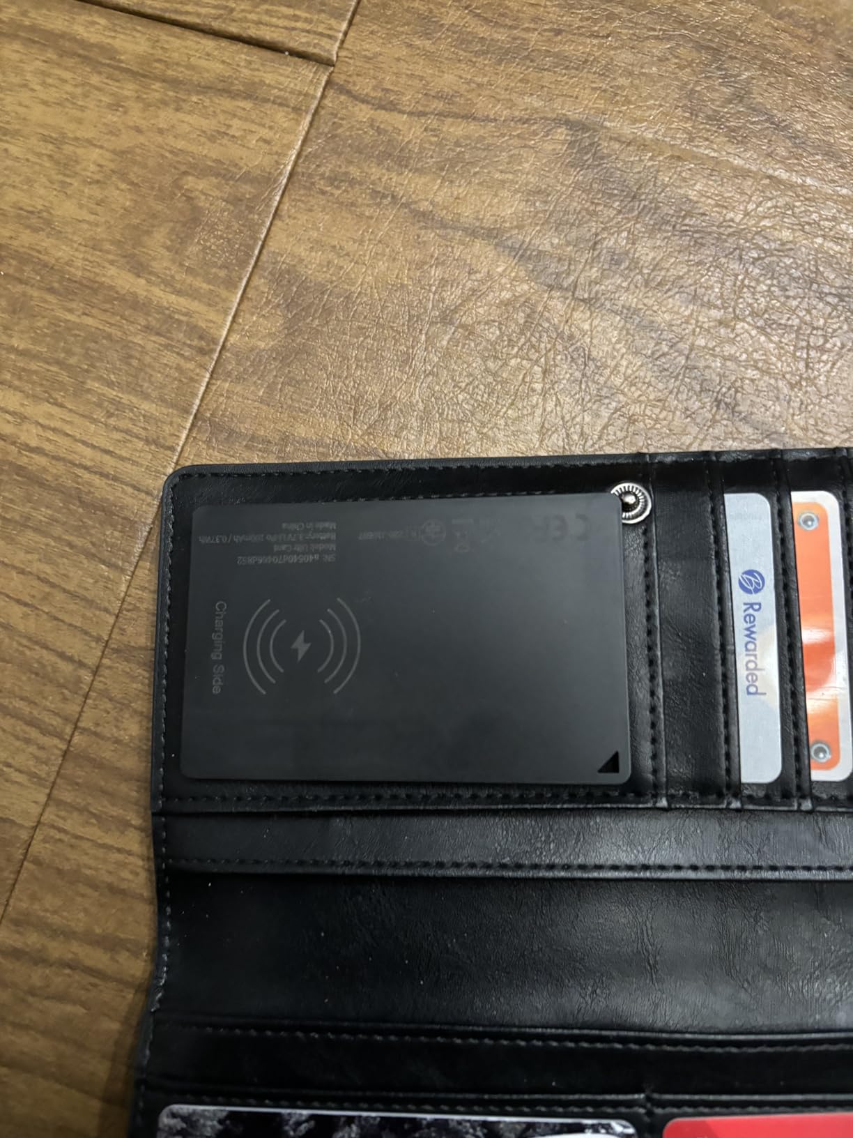 Ultra-Thin Wallet Tracker Card 0.094in IP68 Waterproof Bluetooth Tracker for Wallet, Passport, Work with Apple Find My APP, Wireless Charging, Card Locator [Apple MFi Certified] iOS Only - Customer Photo 1