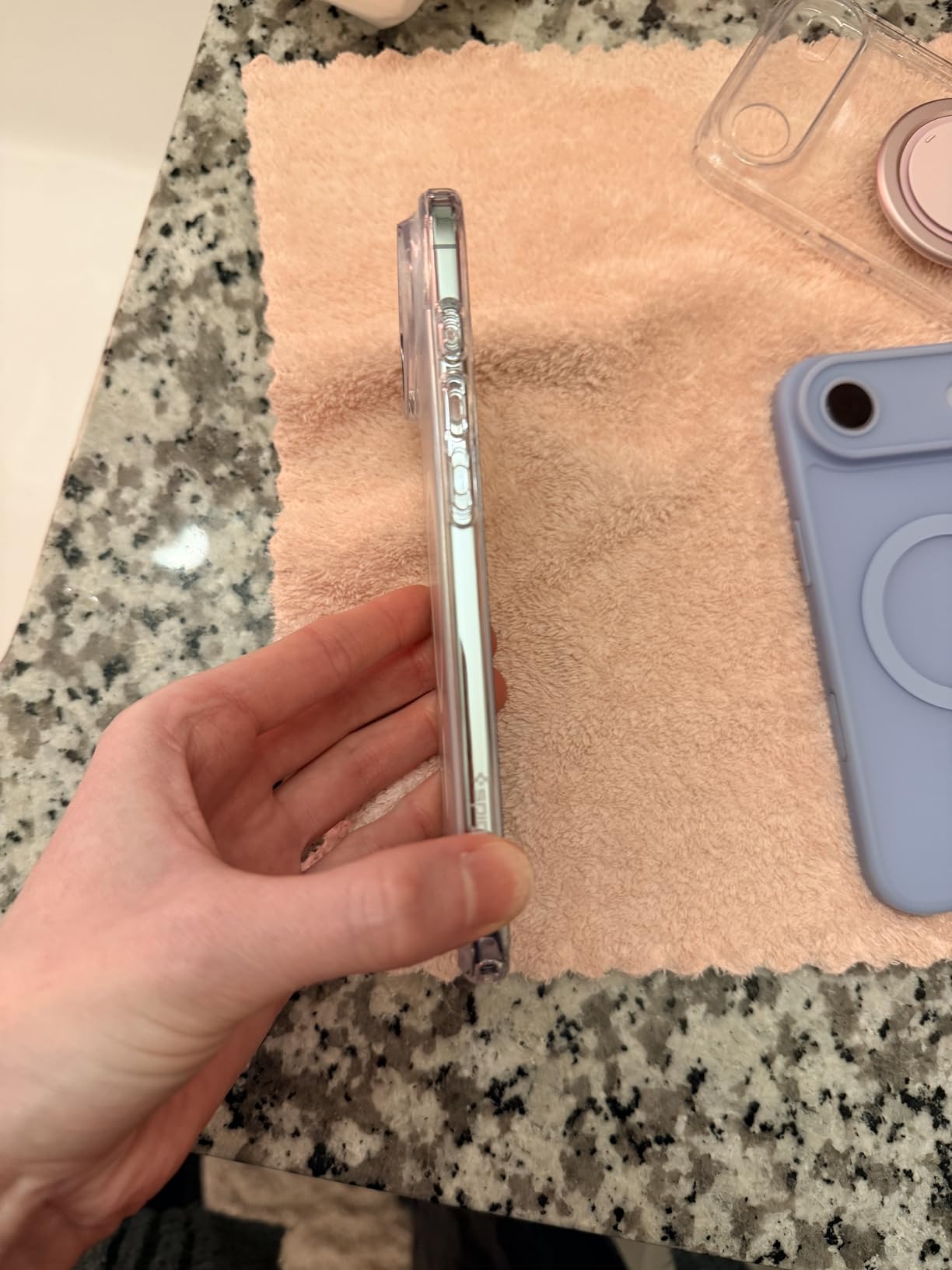 Spigen for iPhone 17 Case, Ultra Hybrid MagFit [TPU Covered Camera Control] [Anti-Yellowing] [Compatible with Magsafe] - Clear customer photo 1