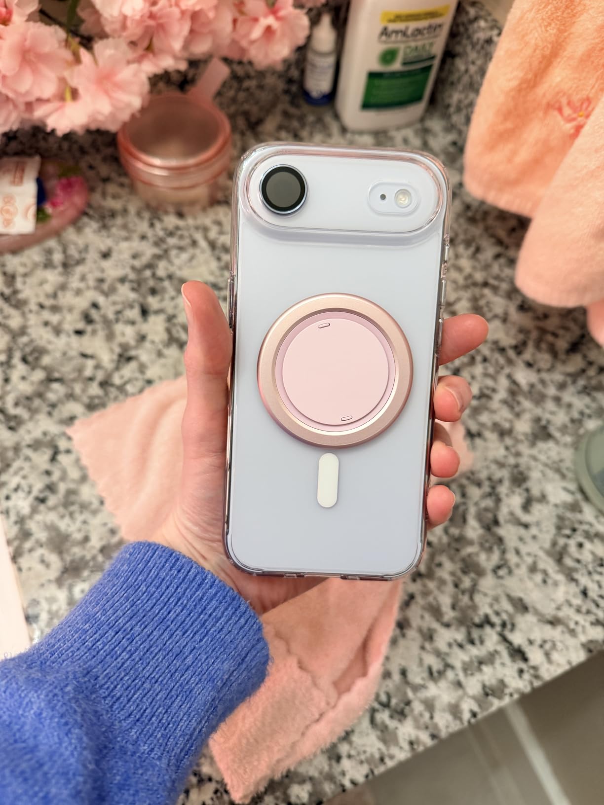 Spigen for iPhone 17 Case, Ultra Hybrid MagFit [TPU Covered Camera Control] [Anti-Yellowing] [Compatible with Magsafe] - Clear customer photo 2
