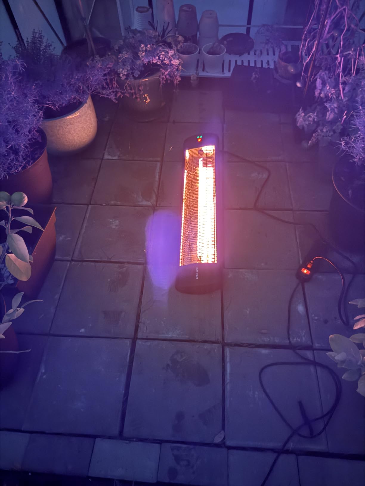 EAST OAK Electric Patio Heater | 1500W Wall Mounted Infrared Heater for Outdoor, Garage, Backyard, Restaurant | 24H Timer, IP65 Waterproof | 3 Heat Levels & Overheating Protection | Black Customer Review EAST OAK Electric Patio Heater | 1500W Wall Mounted Infrared Heater for Outdoor, Garage, Backyard, Restaurant | 24H Timer, IP65 Waterproof | 3 Heat Levels & Overheating Protection | Black - Customer Photo 2