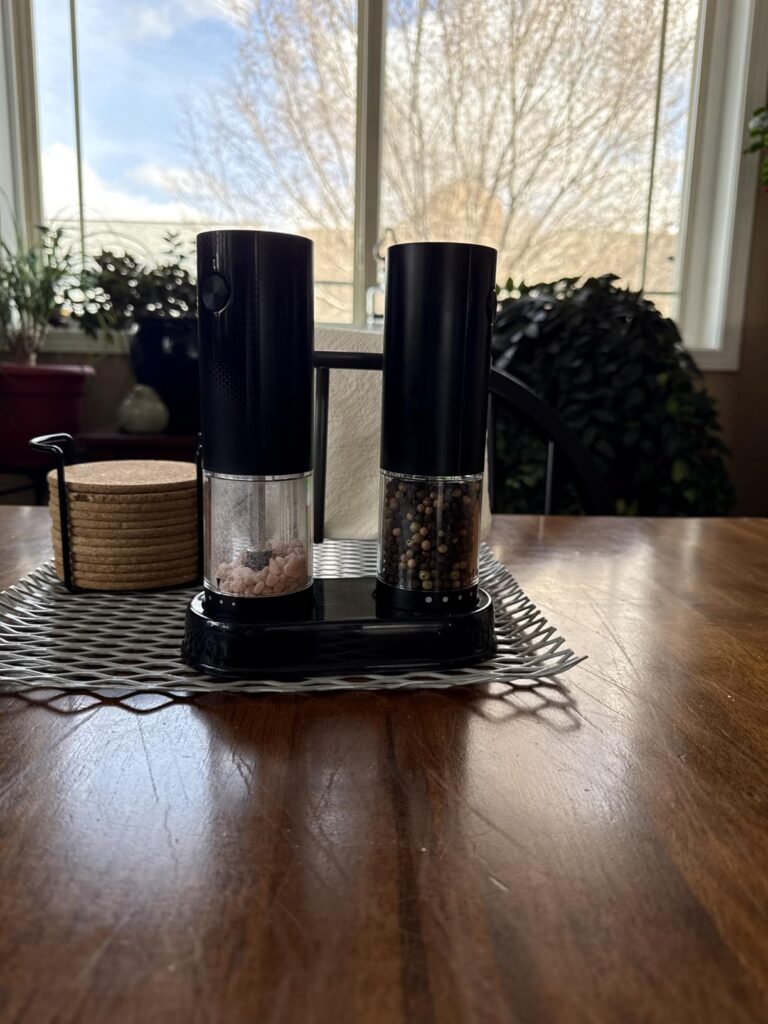 Electric Salt and Pepper Grinder Set - Rechargeable Automatic Salt and Pepper Shakers, Kitchen Appliances with External Adjustable Coarseness, Larger Hopper for Cooking, Home Gifts(2 Pack,Black/Black) Customer Review Best Salt and Pepper Shakers