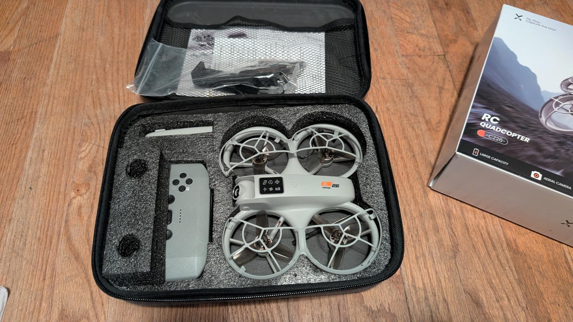 Drone with Camera - RC Quadcopter for Kids & Adults Beginners, with One Key Takeoff/Landing, Altitude Hold, Headless Mode, 3D Flip & Trajectory Flight, 3-Speed Mode, 2 Rechargeable Batteries & Carrying Case, Gray Customer Review Drone with Camera - RC Quadcopter for Kids & Adults Beginners, with One Key Takeoff/Landing, Altitude Hold, Headless Mode, 3D Flip & Trajectory Flight, 3-Speed Mode, 2 Rechargeable Batteries & Carrying Case, Gray - Customer Photo 2