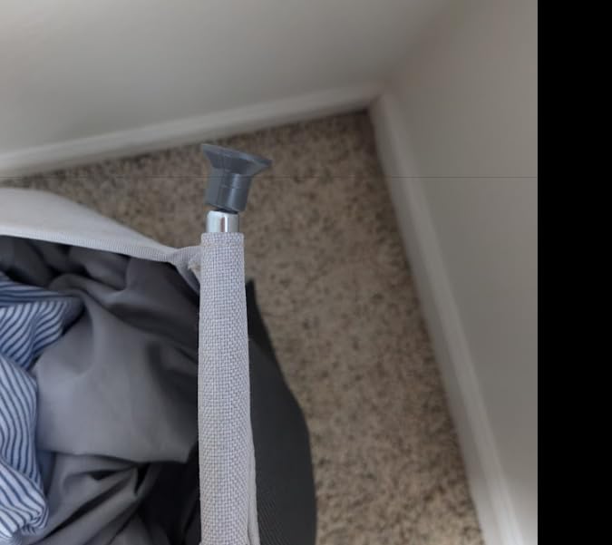 simplehuman single x-frame laundry hamper, 100% recycled polyester removable laundry baskets with easy carry handles, heavy-gauge steel frame, white, 65L Customer Review simplehuman single x-frame laundry hamper, 100% recycled polyester removable laundry baskets with easy carry handles, heavy-gauge steel frame, white, 65L - Customer Photo 2