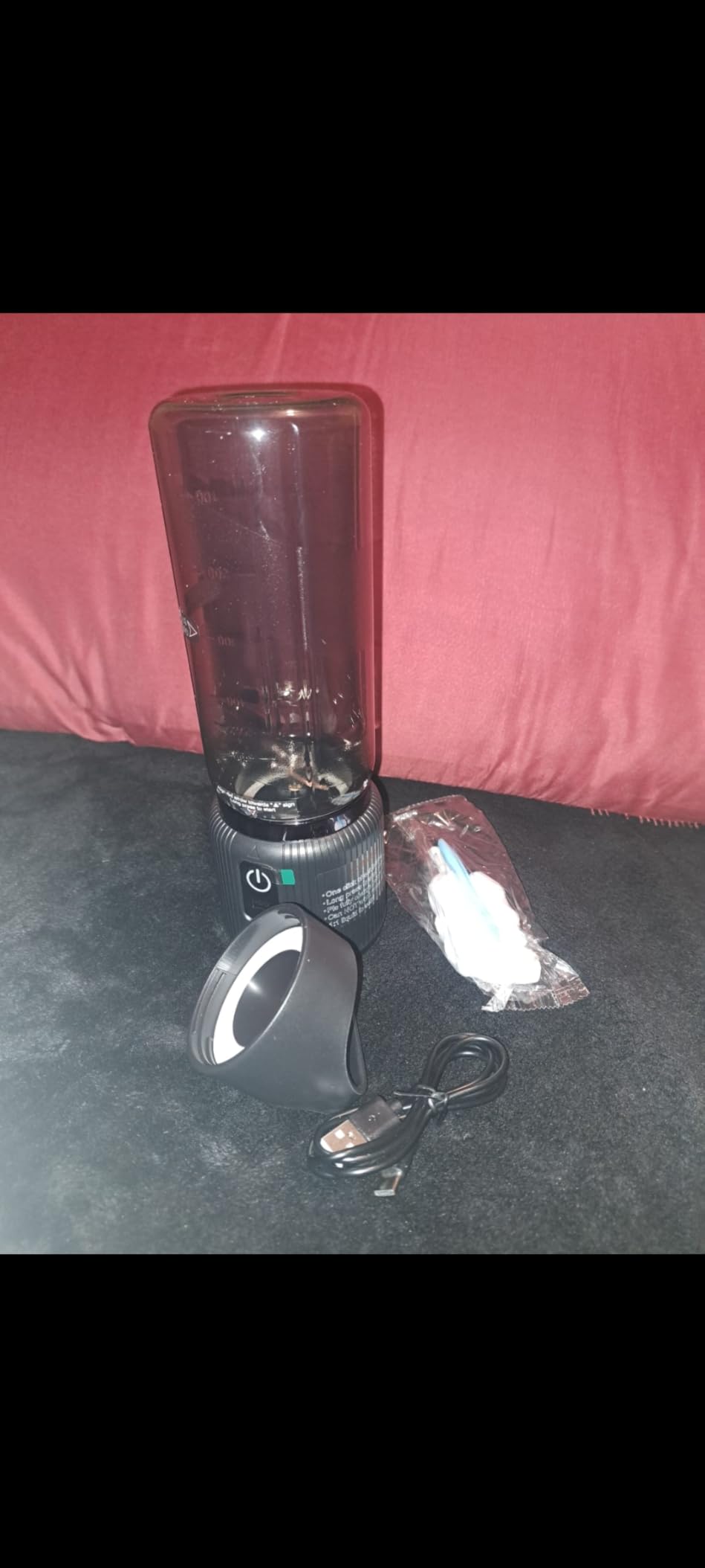 COKUNST Portable Blender, Small Smoothie & Shake Maker with 8 Blades, Compact Personal Blender with LED Display, USB C Rechargeable Juice Mixer with Extra Lid for Travel, Gym, Home, 17oz, Black Customer Review COKUNST Portable Blender, Small Smoothie & Shake Maker with 8 Blades, Compact Personal Blender with LED Display, USB C Rechargeable Juice Mixer with Extra Lid for Travel, Gym, Home, 17oz, Black - Customer Photo 2