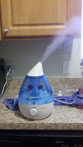 Crane White Drop Ultrasonic Cool Mist Teardrop Humidifier, 1 Gallon Tank, Baby Humidifier for Nursery, Bedroom, Plants, Office, Adjustable Mist Levels customer photo 2