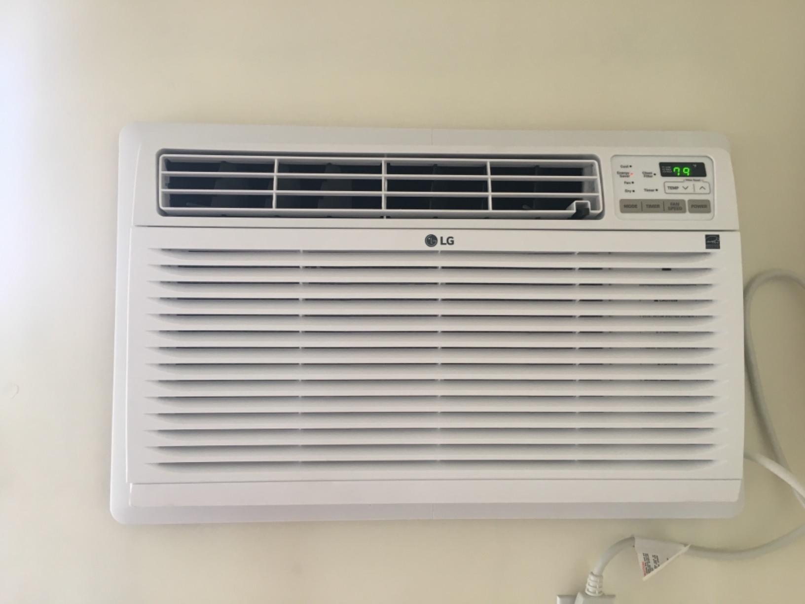 LG 11,800 BTU Through the Wall Air Conditioner, 230/208V, Cools up to 440 Sq. Ft. for Bedroom, Living Room, Apartment, with Remote, 3 Cool & Fan Speeds, Wall AC Unit, White customer photo 1