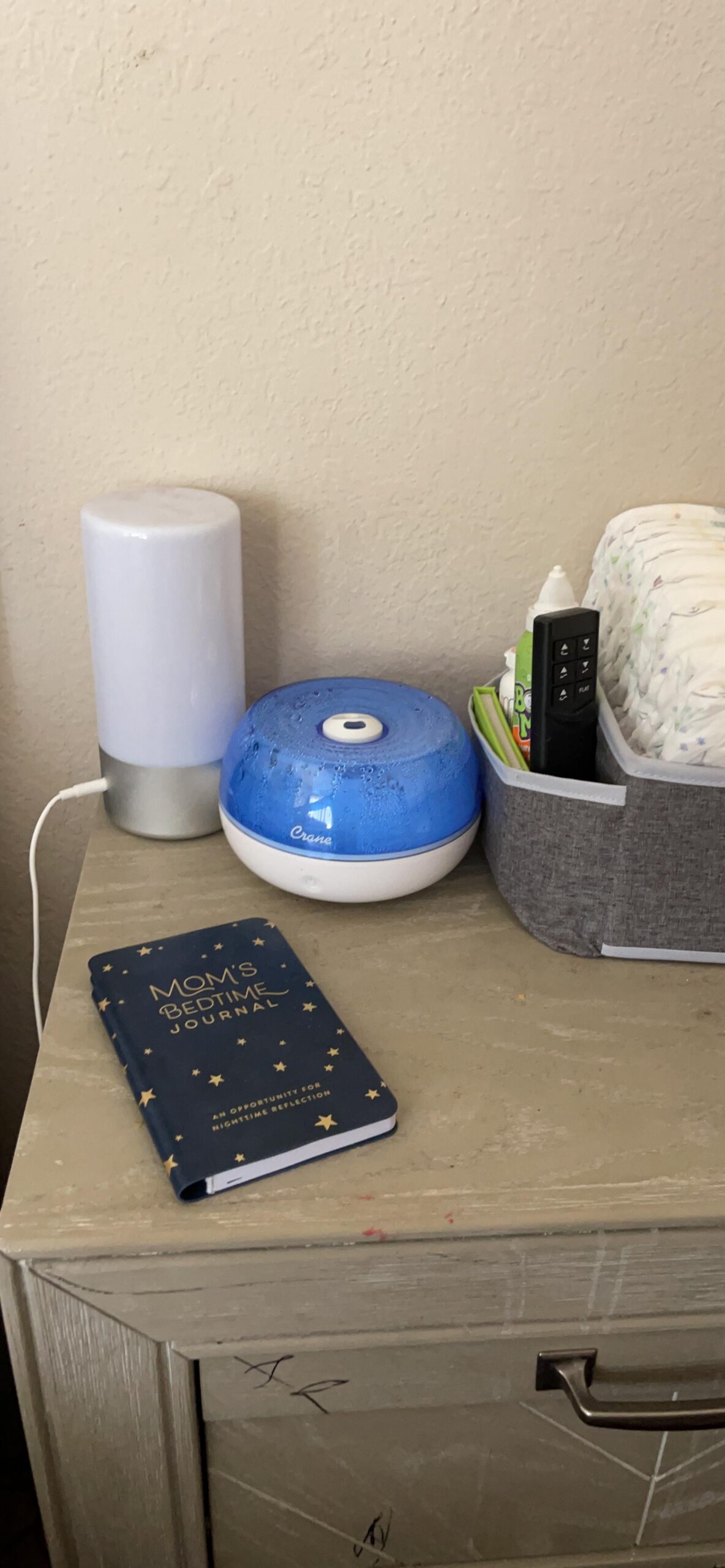 Crane Personal Ultrasonic Cool Mist Travel Humidifier and Vaporizer for Congestion Relief, 360° Adjustable Nozzle, Filter-Free .75 Liter Tank, Blue/White, Office Humidifier customer photo 1
