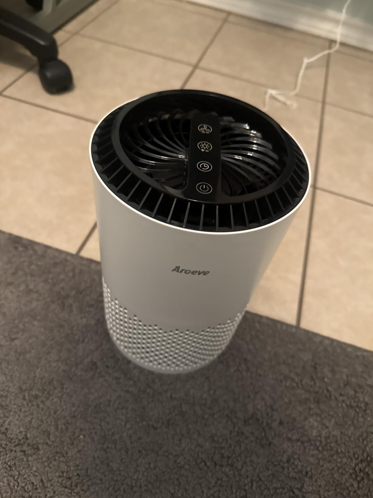 AROEVE Air Purifiers for Bedroom Home, Air Purifier For Smoke Pollen Dander Hair Smell Air Cleaner with Sleep Mode Speed Control For Bedroom Office, MK01- White(Available for California) customer photo 2