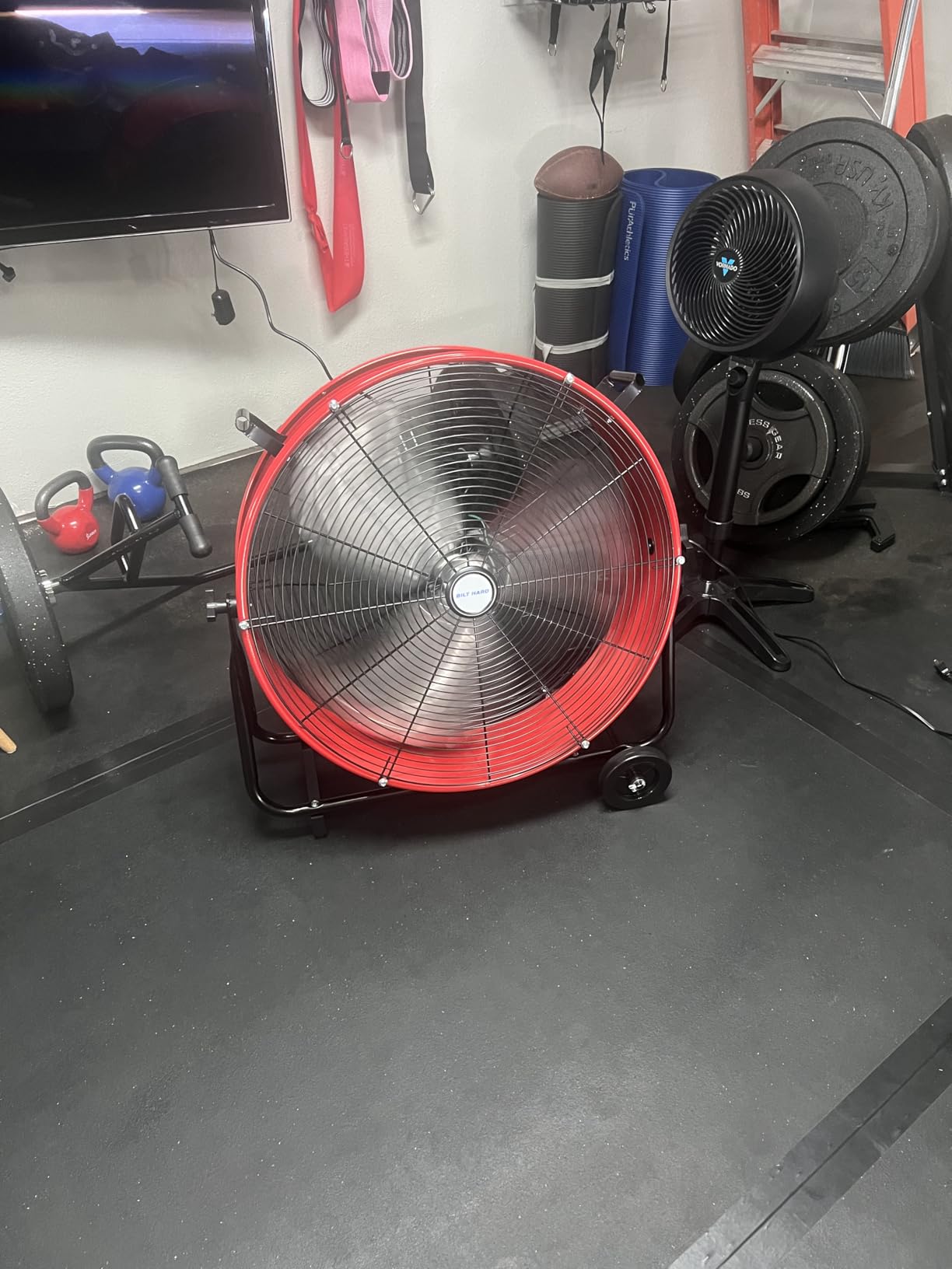 BILT HARD 24 inch 8100 CFM High Velocity Industrial Drum Fan, 3-Speed Heavy Duty Metal Shop Fan for Warehouse, Workshops, Garage, Factory and Basement - UL Listed customer photo 2