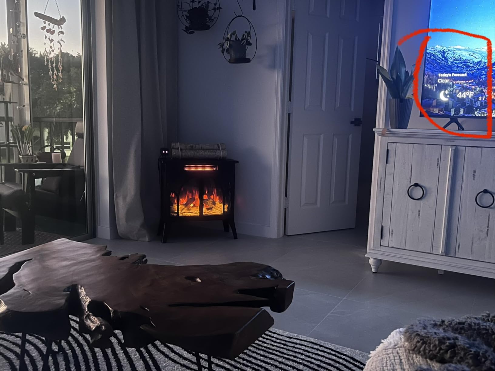 R.W.FLAME Electric Fireplace Heater 25