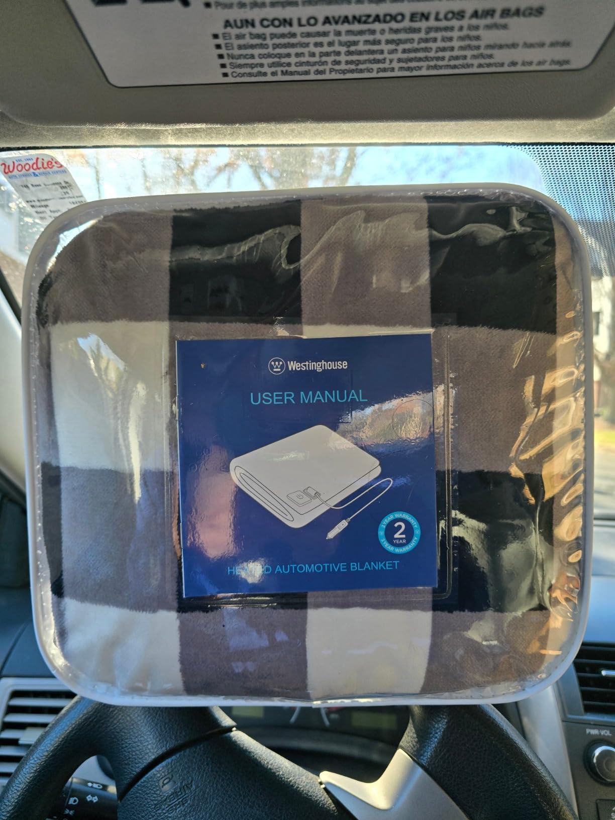 Westinghouse Heated Car Blanket with 3 Heating Levels, 4 Hours Auto Off, 12 Volt Electric Blanket for Car, Truck, SUV, RV, Machine Washable, 59