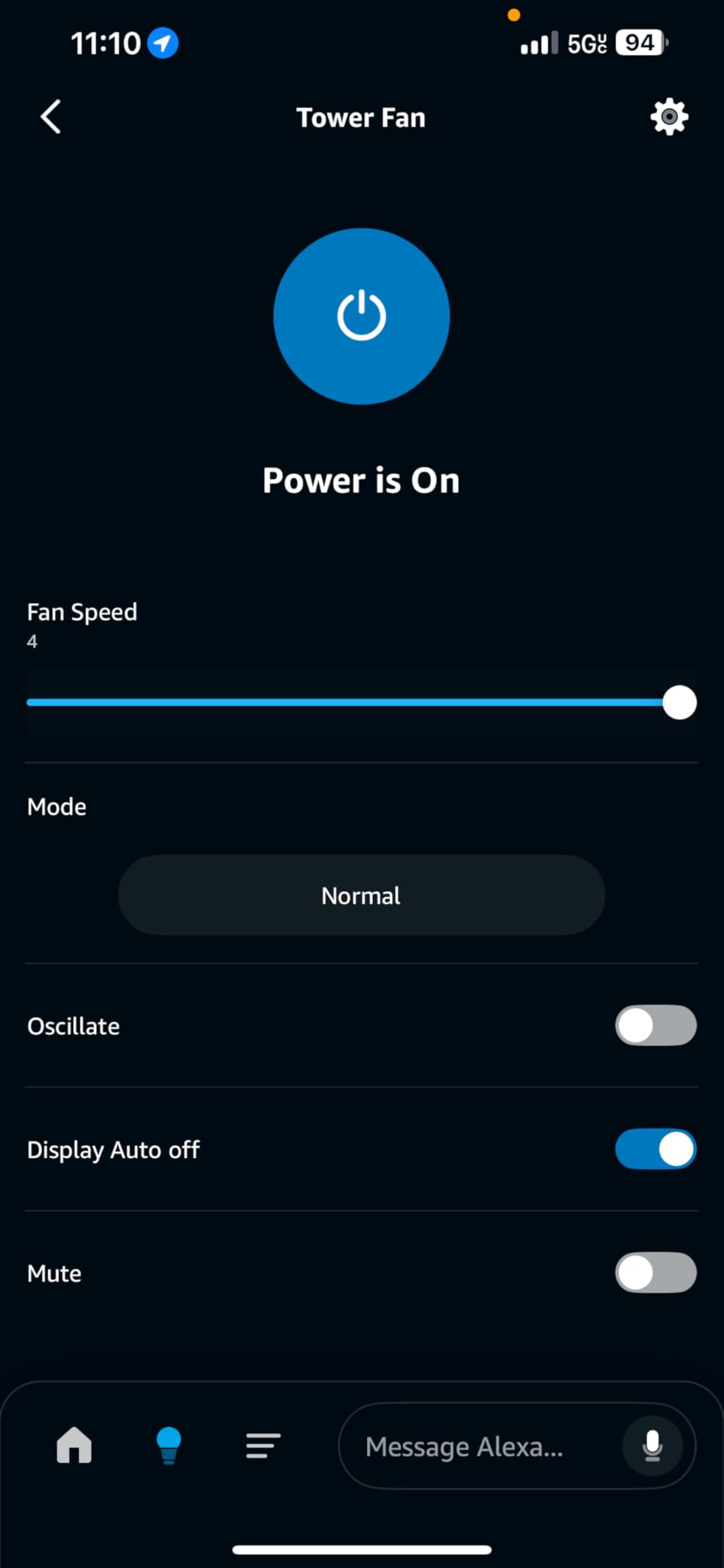 Dreo Tower Fan for Bedroom, 25ft/s Smart Standing Fans, 90° Oscillating Floor Fan with 4 Modes, 4 Speeds, 8H Timer, 28dB, Bladeless, Remote, 28 dB, Works with WiFi Voice Control customer photo 2