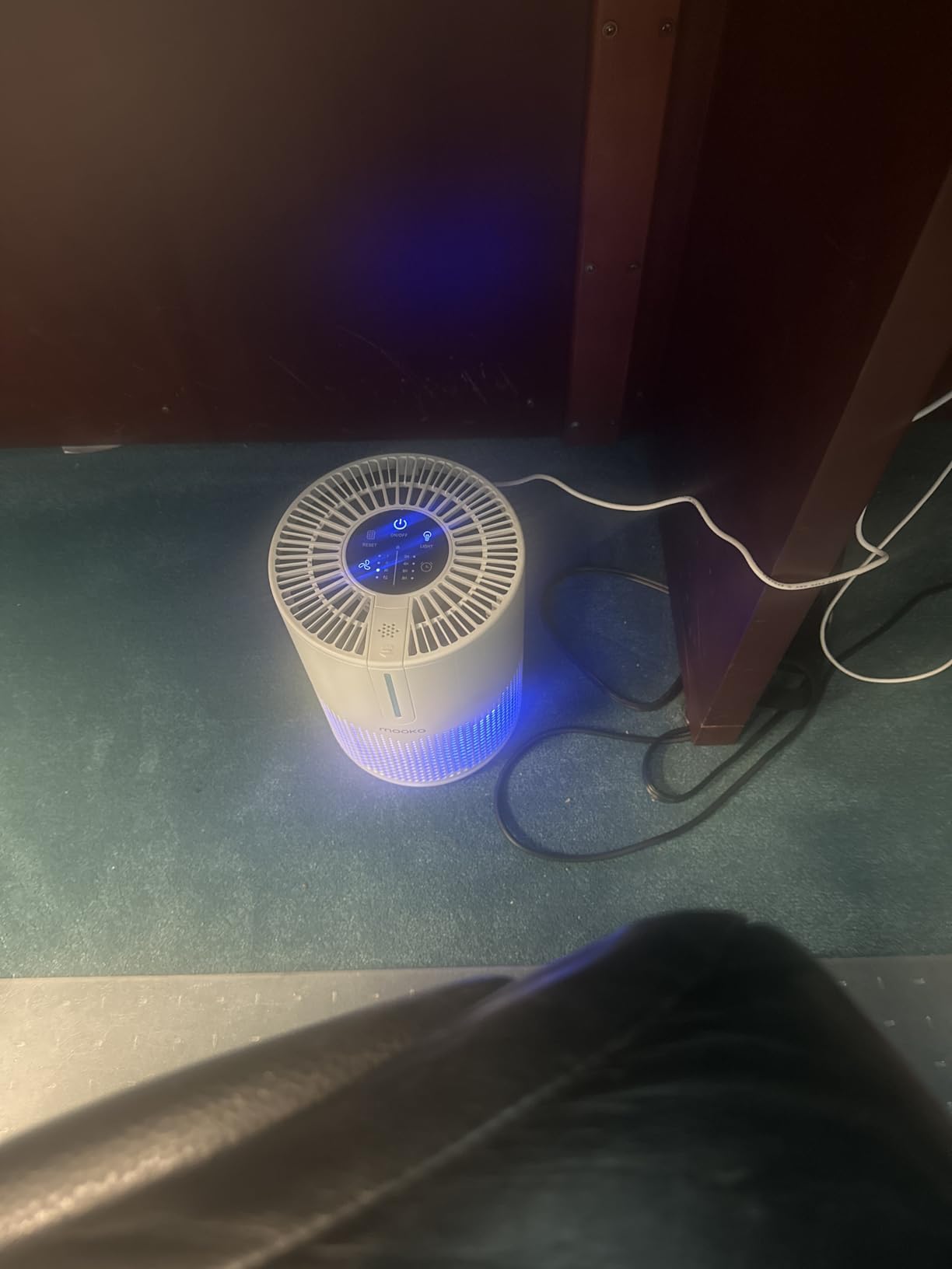 MOOKA Air Purifier for Bedroom Home Dorm 430 Feet², Compact HEPA Air Cleaner | 15dB Quiet Sleep Mode, Aroma Function, Desktop, Office, Meet GRS, Filter Smoke Pollen Pet Hair Dander, Save Energy, M01 White customer photo 1