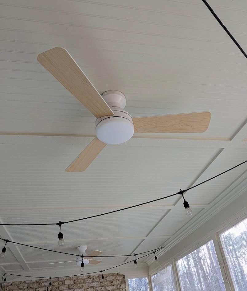 Amico Ceiling Fans with Lights, 30 inch Low Profile Ceiling fan with Light and Remote Control, Flush Mount, Reversible, 3CCT, Dimmable, Noiseless, Black Ceiling Fan for Bedroom, Indoor/Outdoor Use customer photo 1