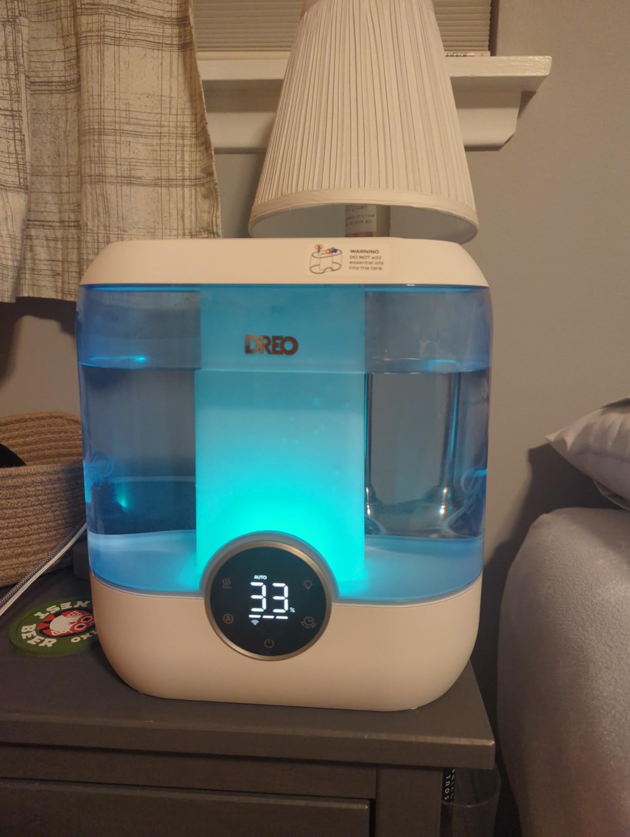 DREO 6L Smart Humidifiers for Bedroom, Large Room, 60H Runtime, Quiet 28dB | Top Fill Supersized Cool Mist Humidifier for Plants, Indoor, Home, Night Light, App/Touch/Voice Control, Ebony customer photo 1