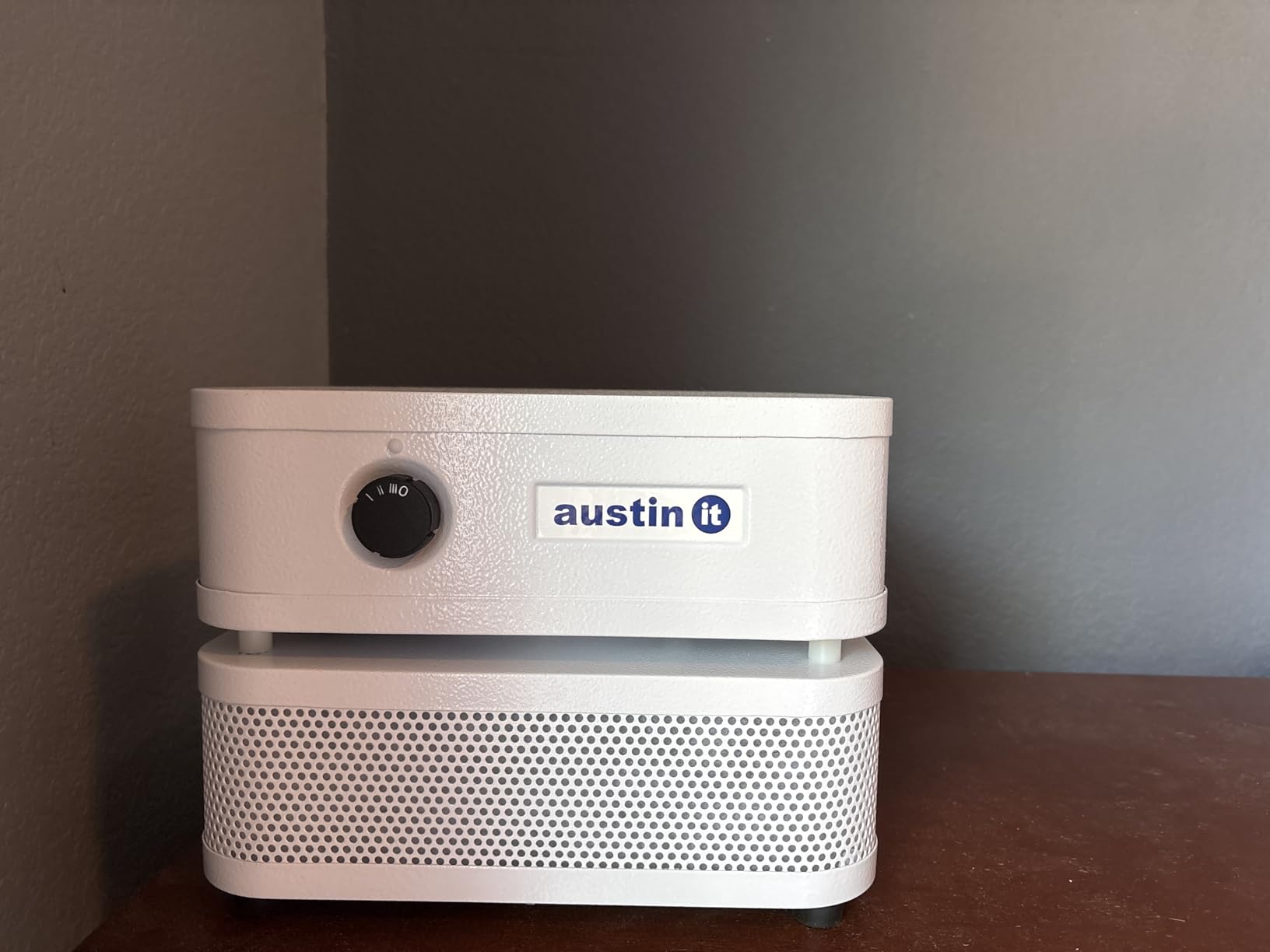 Austin Air it Room Air Purifier with VOC Carbon Wrap Air Filters - Personal Air Filter Single Room Air Purifiers - Portable Allergy Purifier - Stylish Tabletop Purifier for Dust, Model C100CC1 customer photo 1