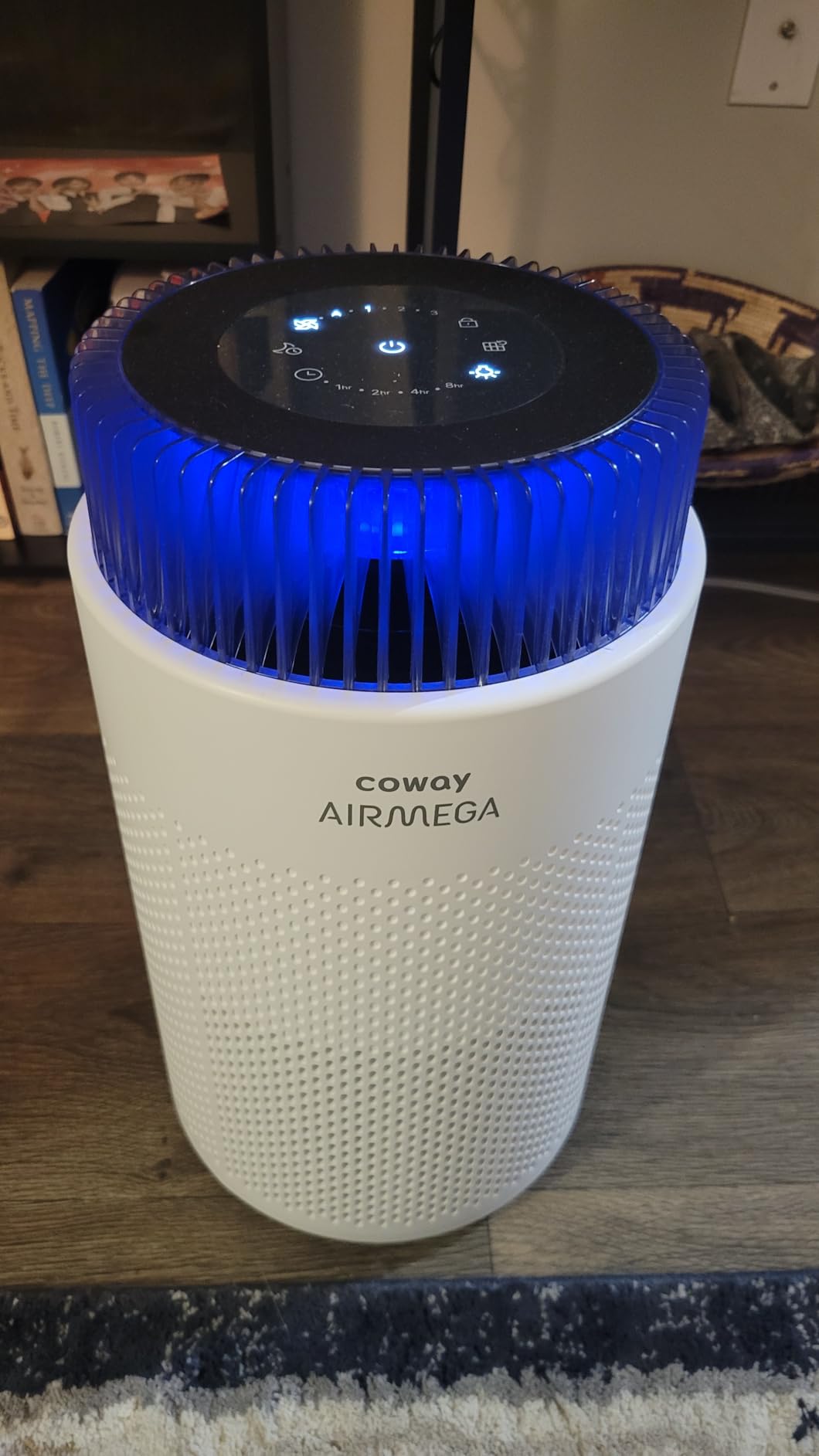 COWAY Air Purifiers for Bedroom Home up to 810 ft², HEPA Filter for Smoke, Allergies, Pet Dander, Odor, AQI Monitor, Auto&Sleep Mode, Timer, Filter Indicator, Night Light, 3yr Warranty, 100 Black customer photo 1