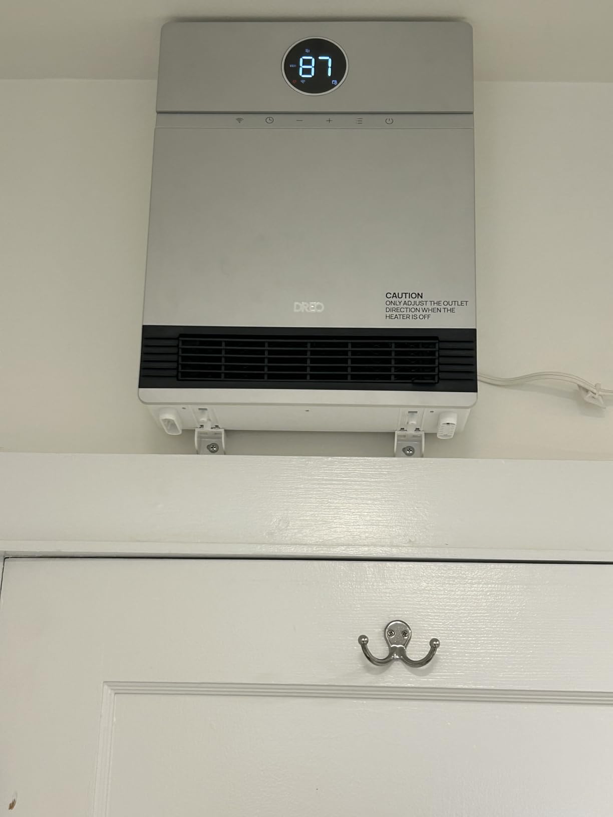 DREO Smart Wall Heater for Bathroom, IP24 Electric Space Heater with ALCI Plug for Indoor Use, 30° Oscillation, Adjustable Thermostat, Remote Control, Works with Alexa, 24H Timer, Easy-mounted Heater customer photo 1