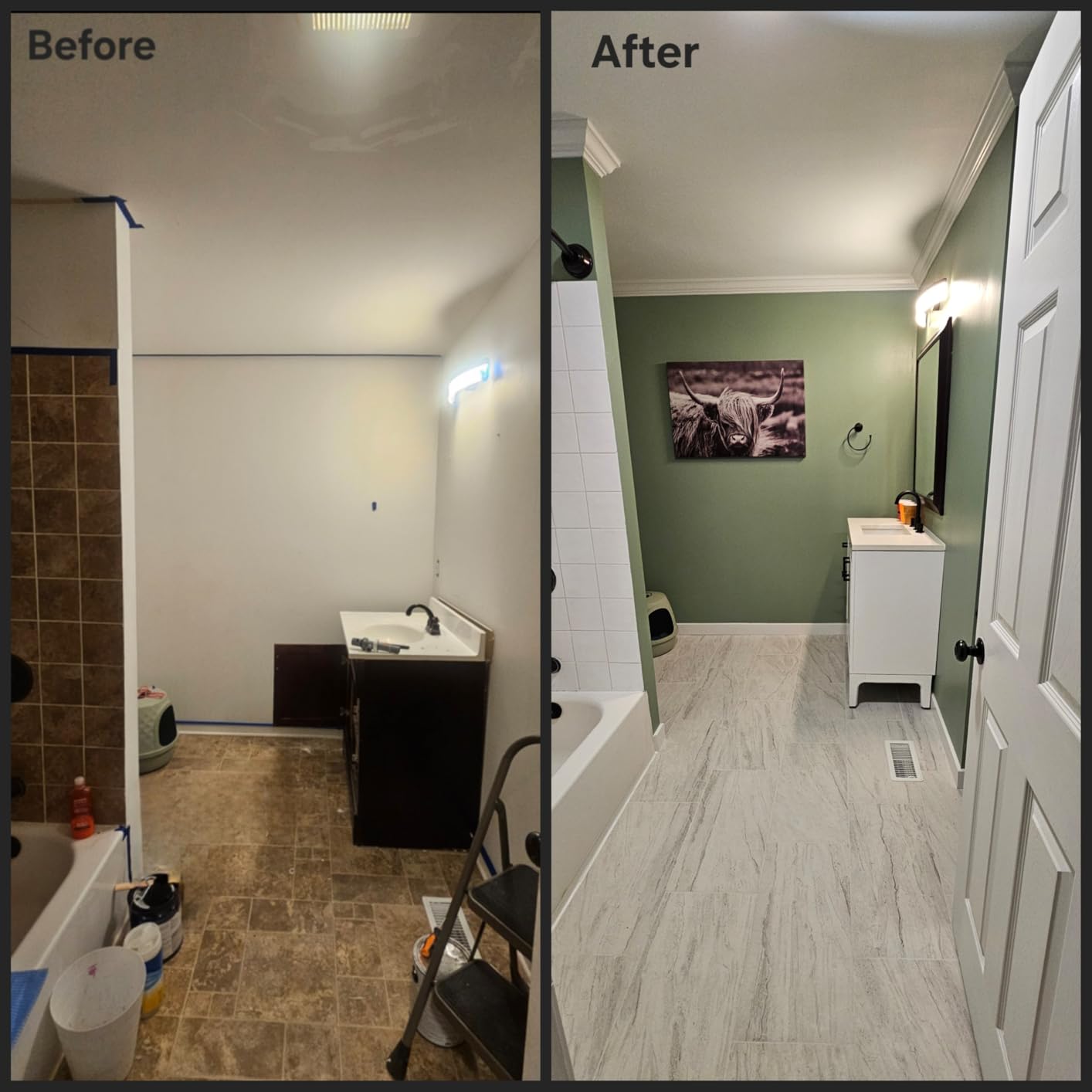 Broan-NuTone Bathroom Exhaust Fan with LED light - Easy Retrofit Without Attic Access, Quiet 1.5 Sones, Effective Ventilation at 80 CFM ENERGY STAR Certified Moisture and Odor Control customer photo 1