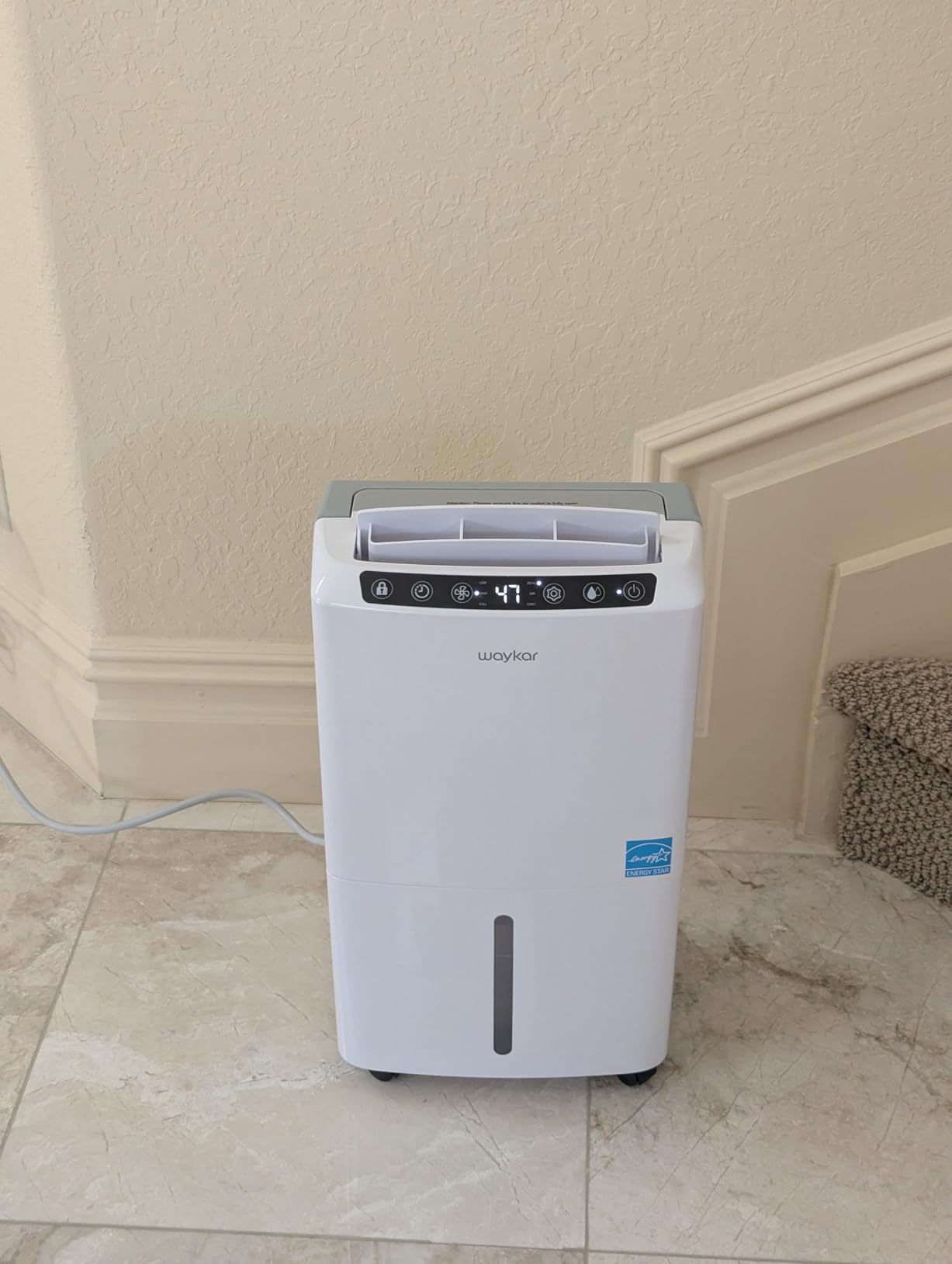 Waykar 2,000 Sq. Ft 34 Pints 2025 Most Efficient Energy Star Dehumidifier for Home and Basement with Auto or Manual Drainage, Quiet 33dB Operation customer photo 2
