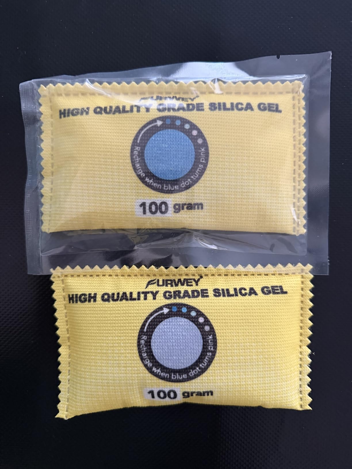 100g [6 Packs] Rechargeable Desiccant Packs for Storage, Color Indicating Silica Gel Desiccant Packets, Moisture absorbers for storage, Dehumidifier bag for Closets customer photo 1