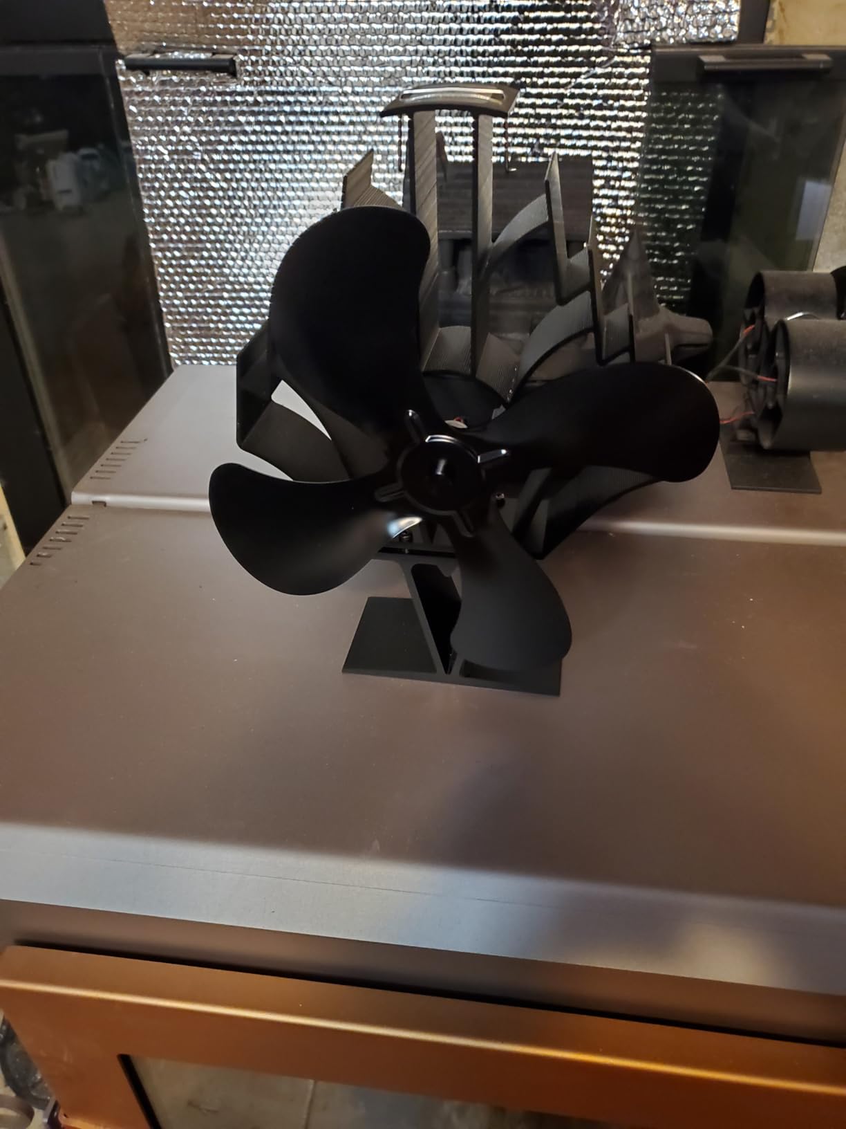 Heat Powered Stove Fan for Wood & Pellet Burners: Compatible with Log Burners, 348 CFM Airflow, 13