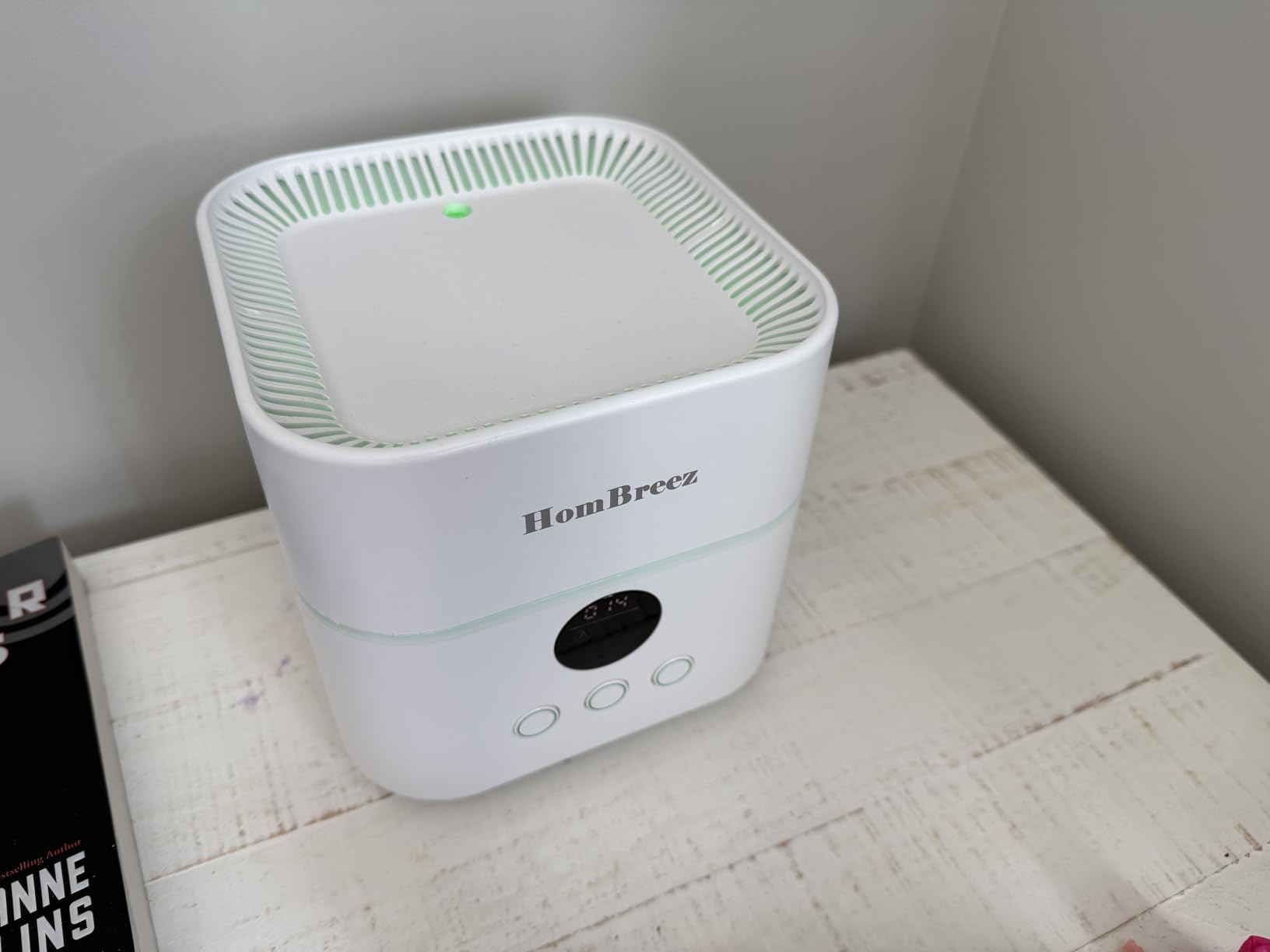 Air Purifier and Humidifier Combo for Bedroom, Covers Up to 200ft², H13 True HEPA Filter, 400ML Water Tank, Quiet Cool Mist Top Fill Essential Oil Diffuser for Baby, Pet Room, White customer photo 1
