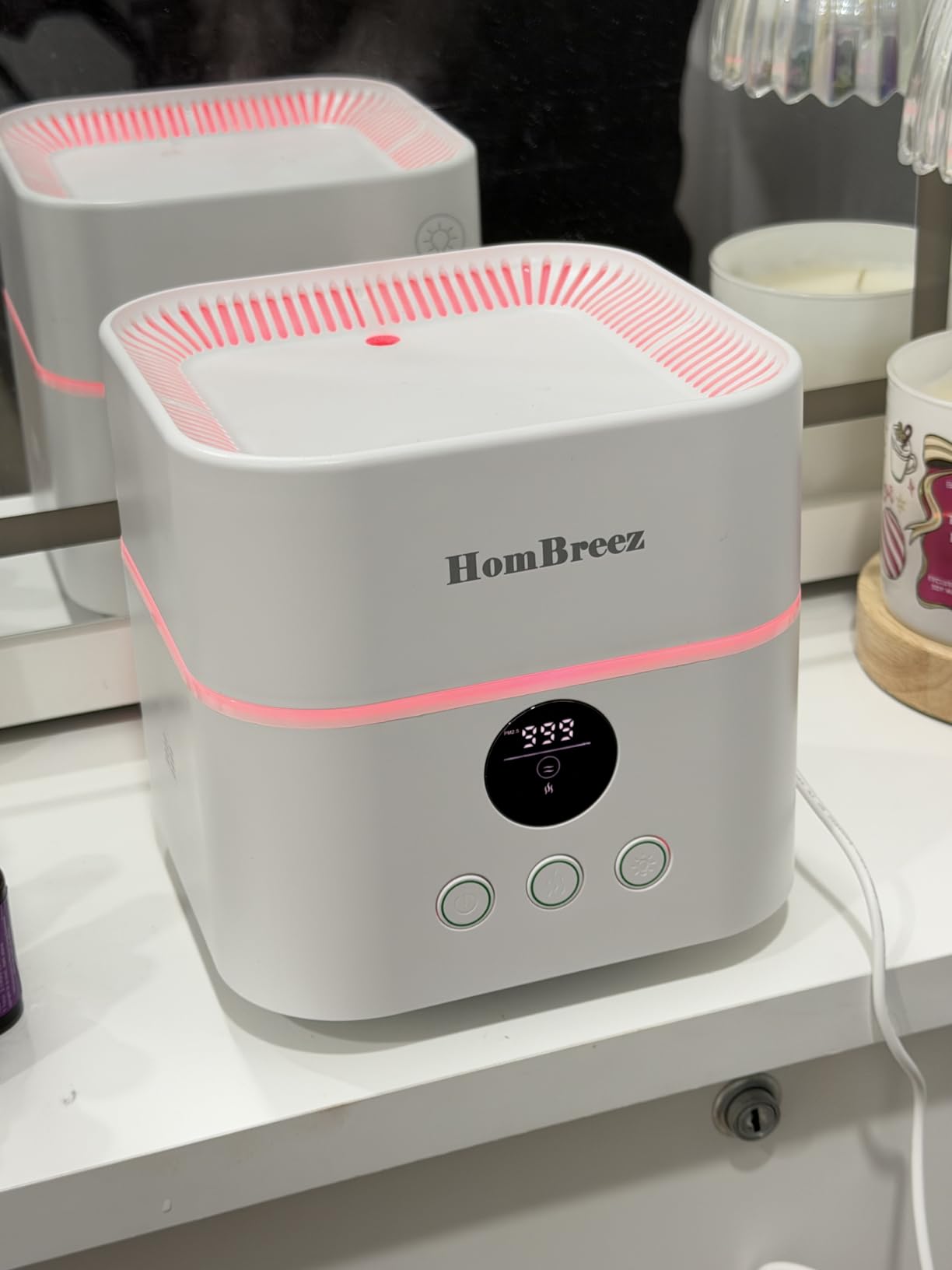 Air Purifier and Humidifier Combo for Bedroom, Covers Up to 200ft², H13 True HEPA Filter, 400ML Water Tank, Quiet Cool Mist Top Fill Essential Oil Diffuser for Baby, Pet Room, APP Control customer photo 1