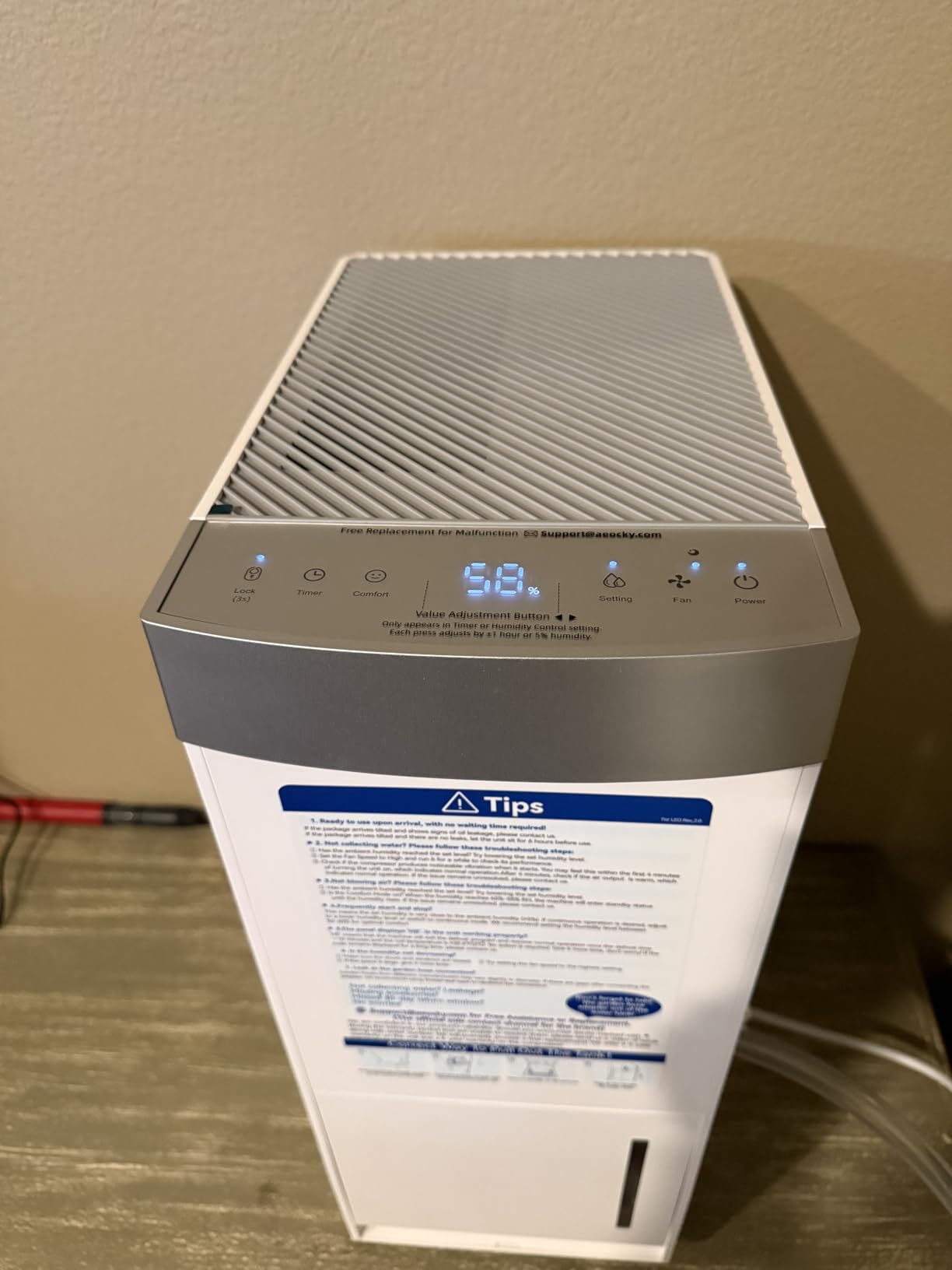 74 Pint/D Energy Star Version 6.0 Dehumidifier, 4500 Sq.Ft AEOCKY Smart Compressor Dehumidifier with Drain Hose, Intelligent Humidistat customer photo 2
